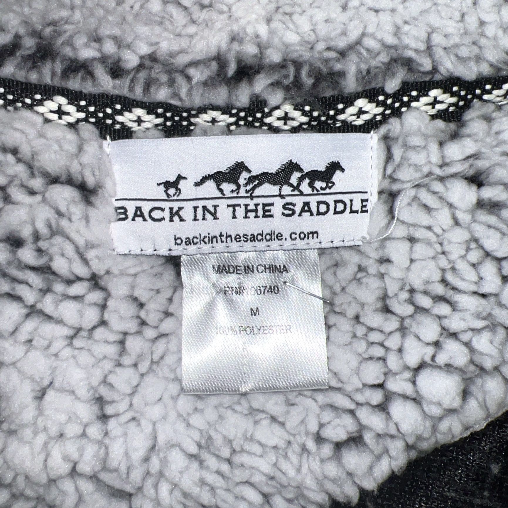 Vintage VINTAGE Back In The Saddle Jacket Womens M Gray Fleece Full-Zip Basic Jacket - M/Womens (if "Vintage" applies). Size M / US 6-8 / IT 42-44 - 5 Thumbnail
