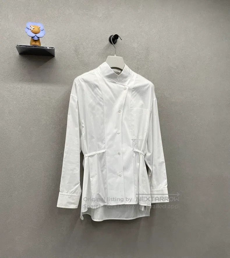 Hermes Hermes White stand collar shirt Size XS / US 0-2 / IT 36-38 - 4 Thumbnail