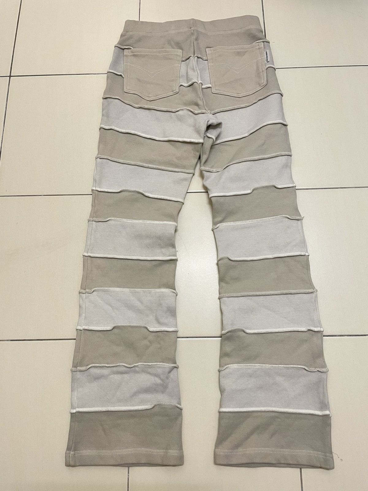 Japanese Brand Hullo Nice Day Patchwork Hagi Bootcut Pants Size US 30 / EU 46 - 3 Thumbnail