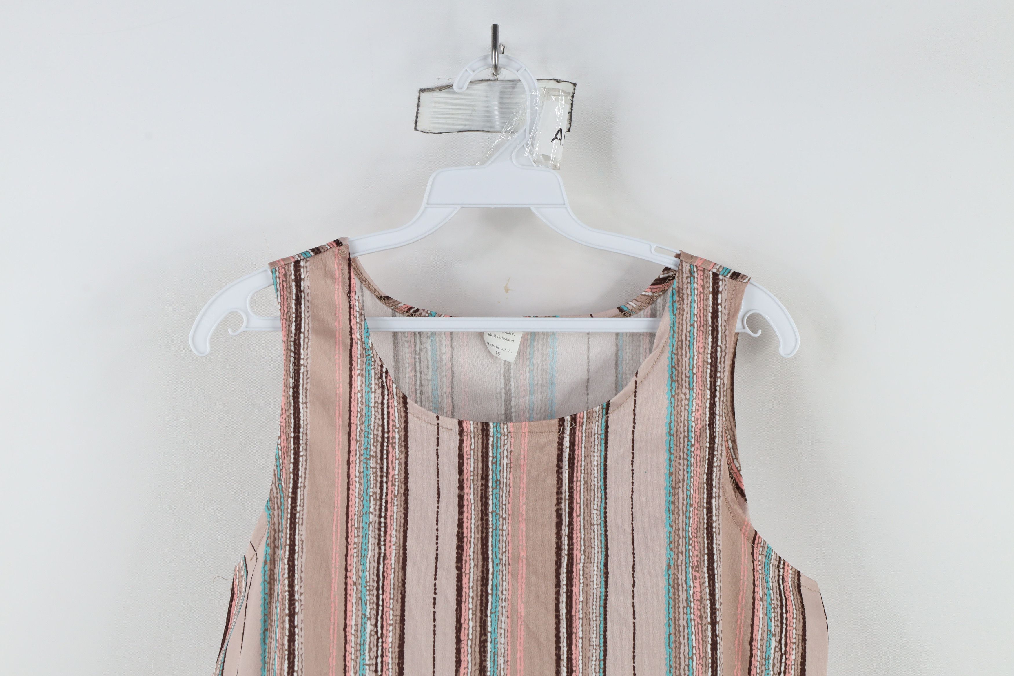Vintage Vintage 70s Streetwear Striped Knit Tank Top T-Shirt USA Size XXL / US 16-18 / IT 52-54 - 2 Thumbnail