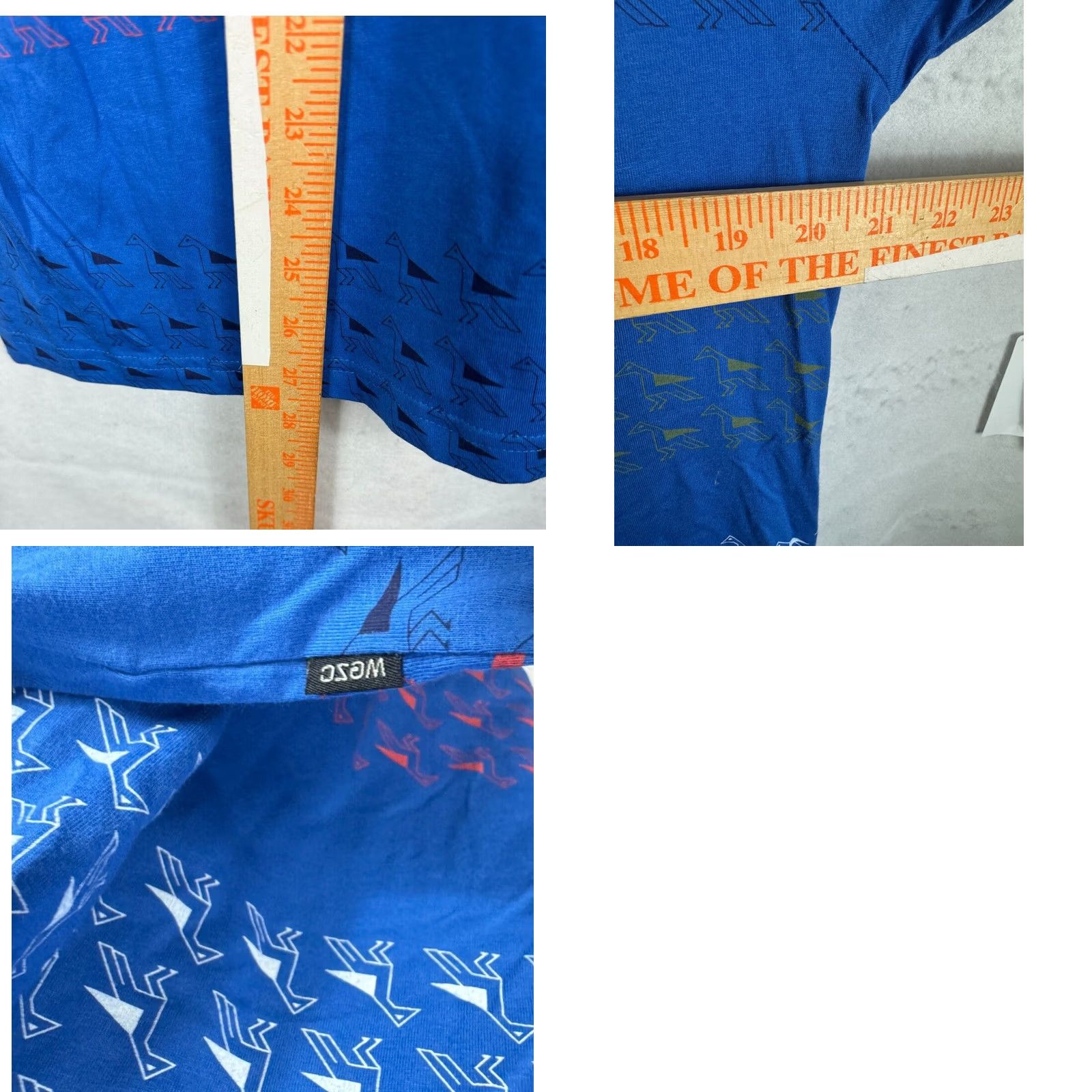 WeSC WESC Shirt Mens Medium Blue Aztec pattern T-shirt Crew Short sleeve Dartenjang Size US M / EU 48-50 / 2 - 8 Thumbnail