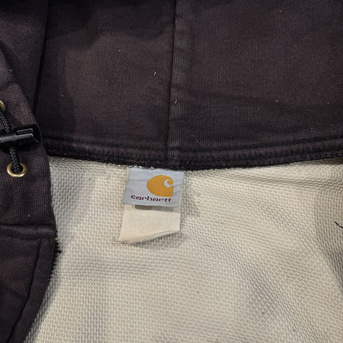 Vintage Carhartt Thrashed Faded Thermal Lined Zip Hoodie ERD GRUNGE Size US XXL / EU 58 / 5 - 13 Thumbnail