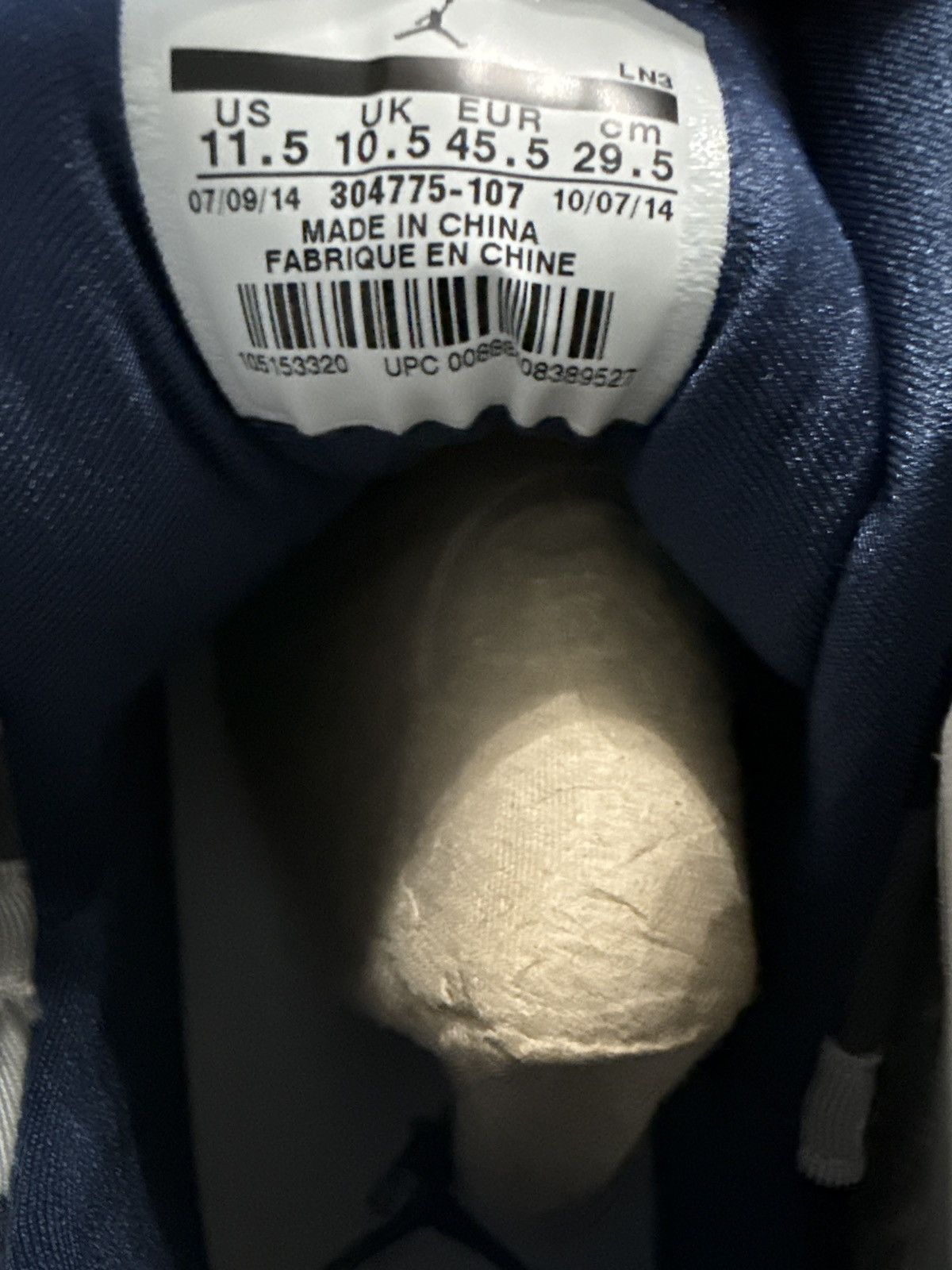 Jordan Brand Retro 7 French Blue Size US 11.5 / EU 44-45 - 7 Thumbnail