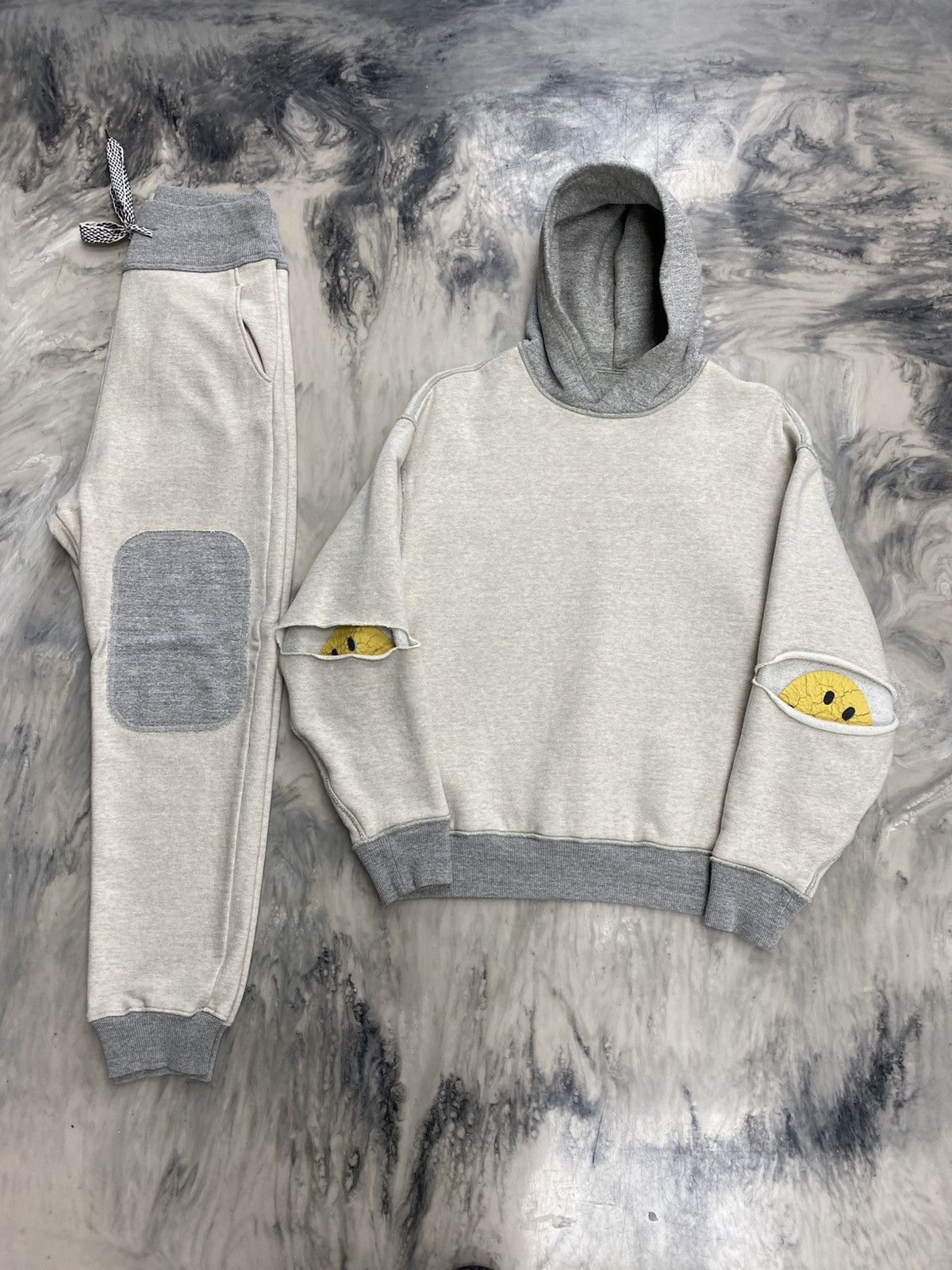 Kapital Kapital smiley fleece hoodie grey medium authentic Size US S / EU 44-46 / 1 - 3 Thumbnail