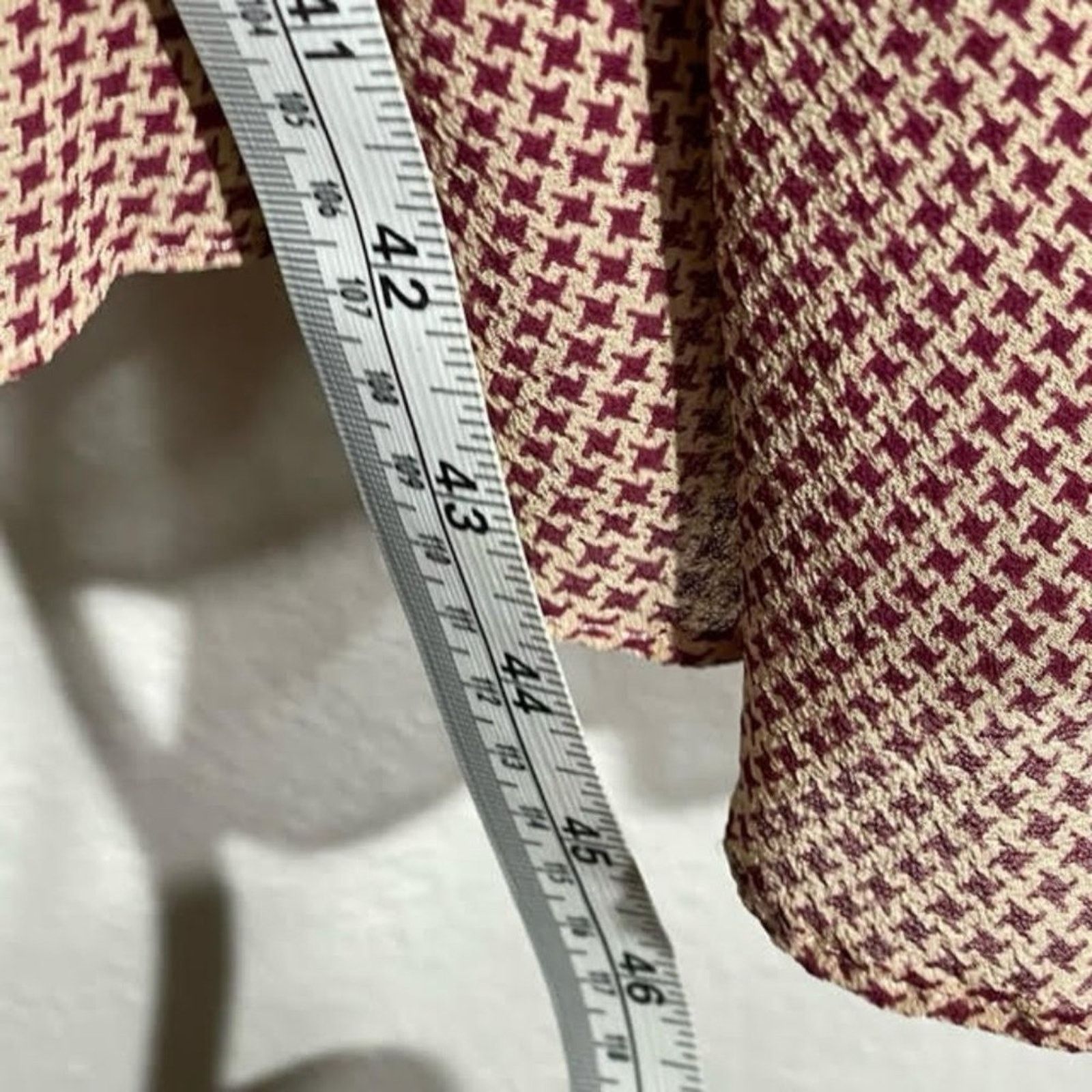 Other Fiori Di Zucca Silk Houndstooth Dress Size 10 Size L / US 10 / IT 46 - 4 Thumbnail
