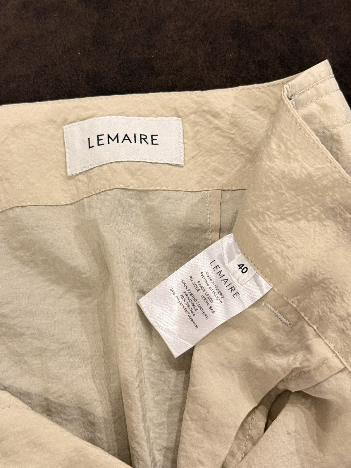 Lemaire Lemaire Dry Silk Soft Belted Pants - Ecru Size 28" / US 6 / IT 42 - 7 Thumbnail