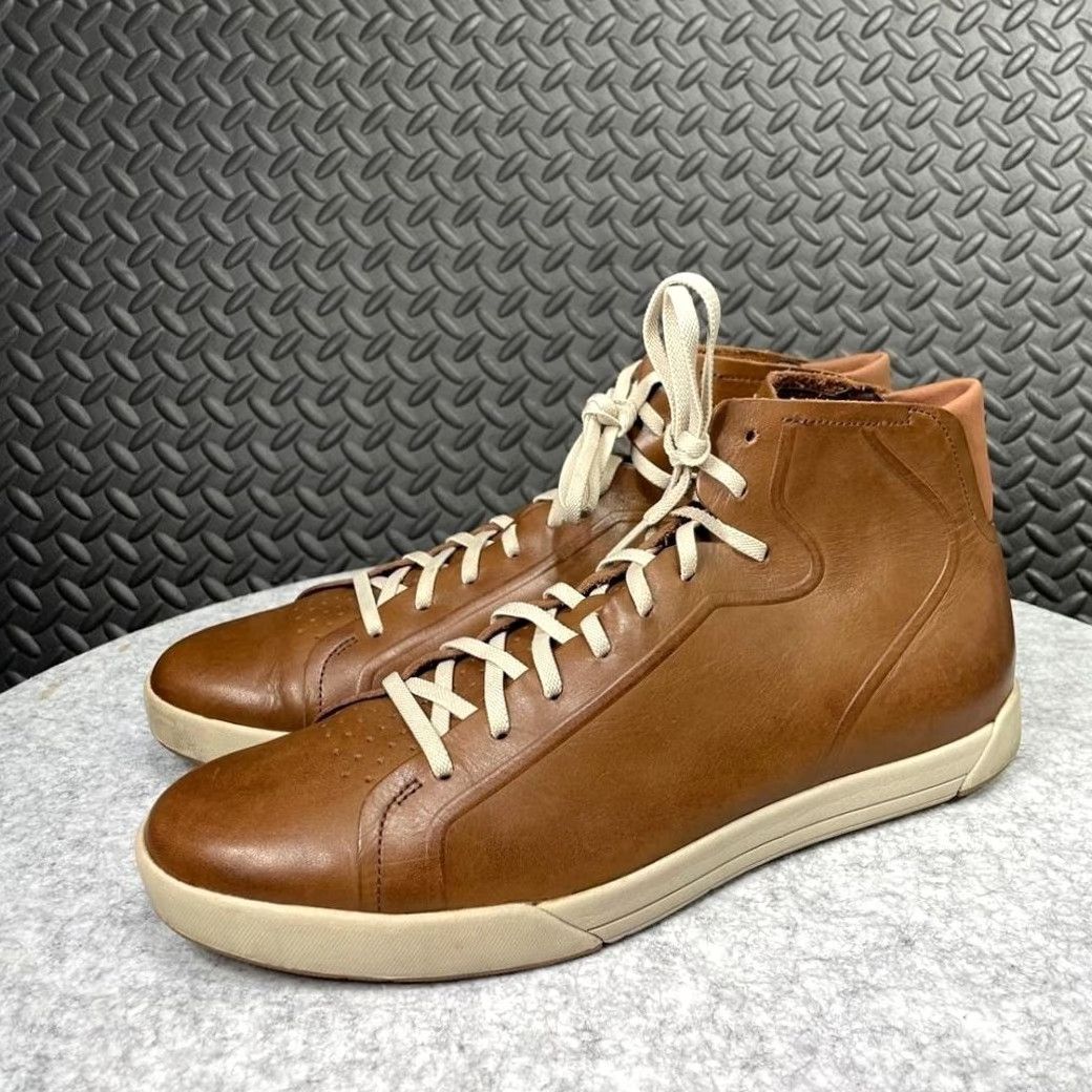 Nike VINTAGE Nike Air Brown Leather Chukka High Top Elastic Laces Men 13 Mens Size 13 Brown Leather Chukka High Top Nike Air Vintage Rare Size US L / EU 52-54 / 3 - 3 Thumbnail