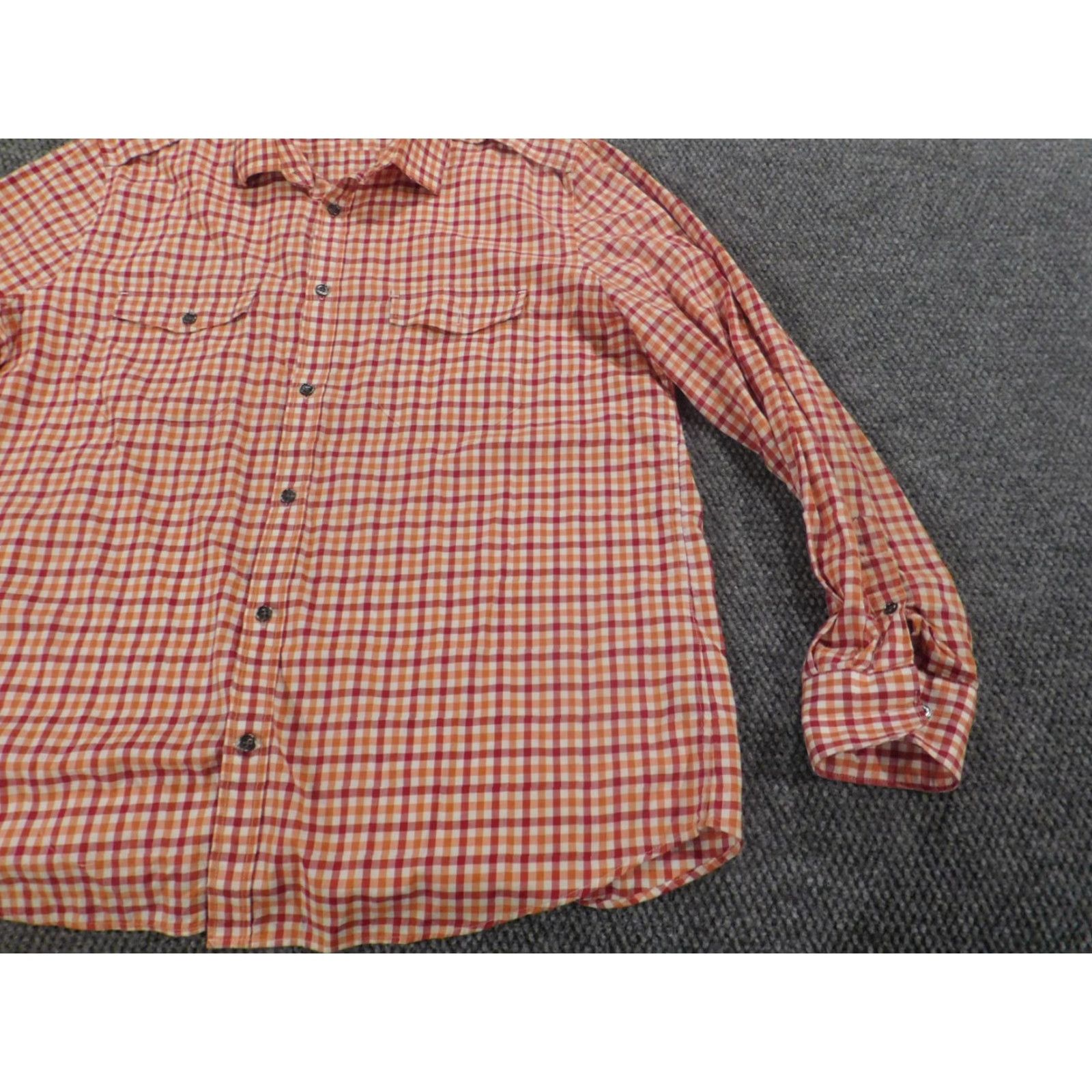 Express Express Mens Shirt XL red plaid button up charted knit cotton long sleeve button-down collar Mens Womens? Size US XL / EU 56 / 4 - 4 Thumbnail
