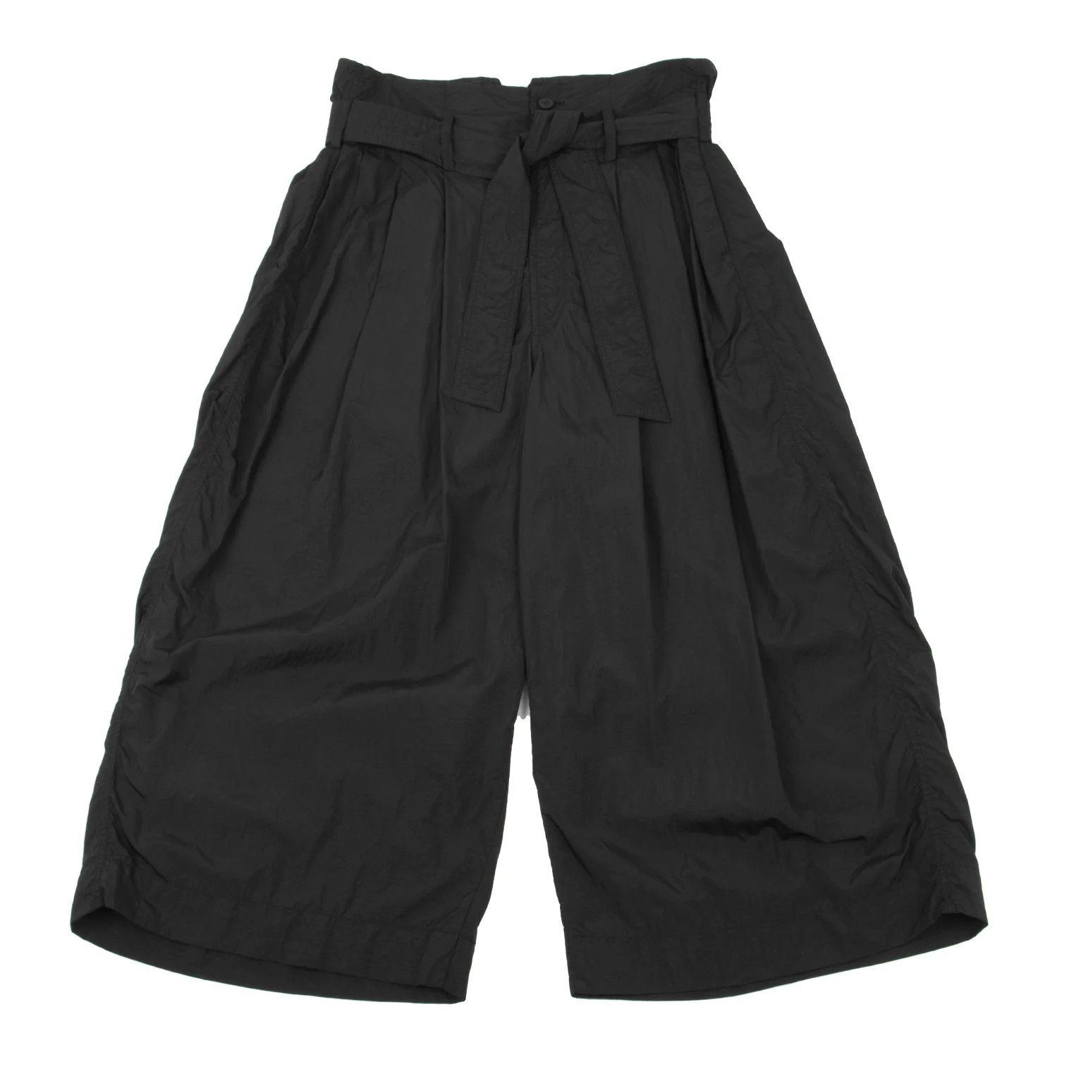 Issey Miyake Nylon Belted Wide Pants in Black Size 3 Size US 34 / EU 50 - 1 Thumbnail