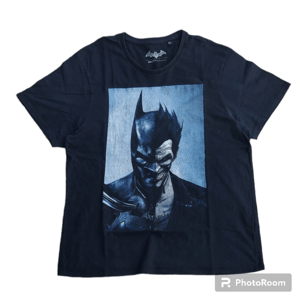 image of Dc Comics x Movie Batman Vs Joker T Shirt in Black, Men's (Size XL)