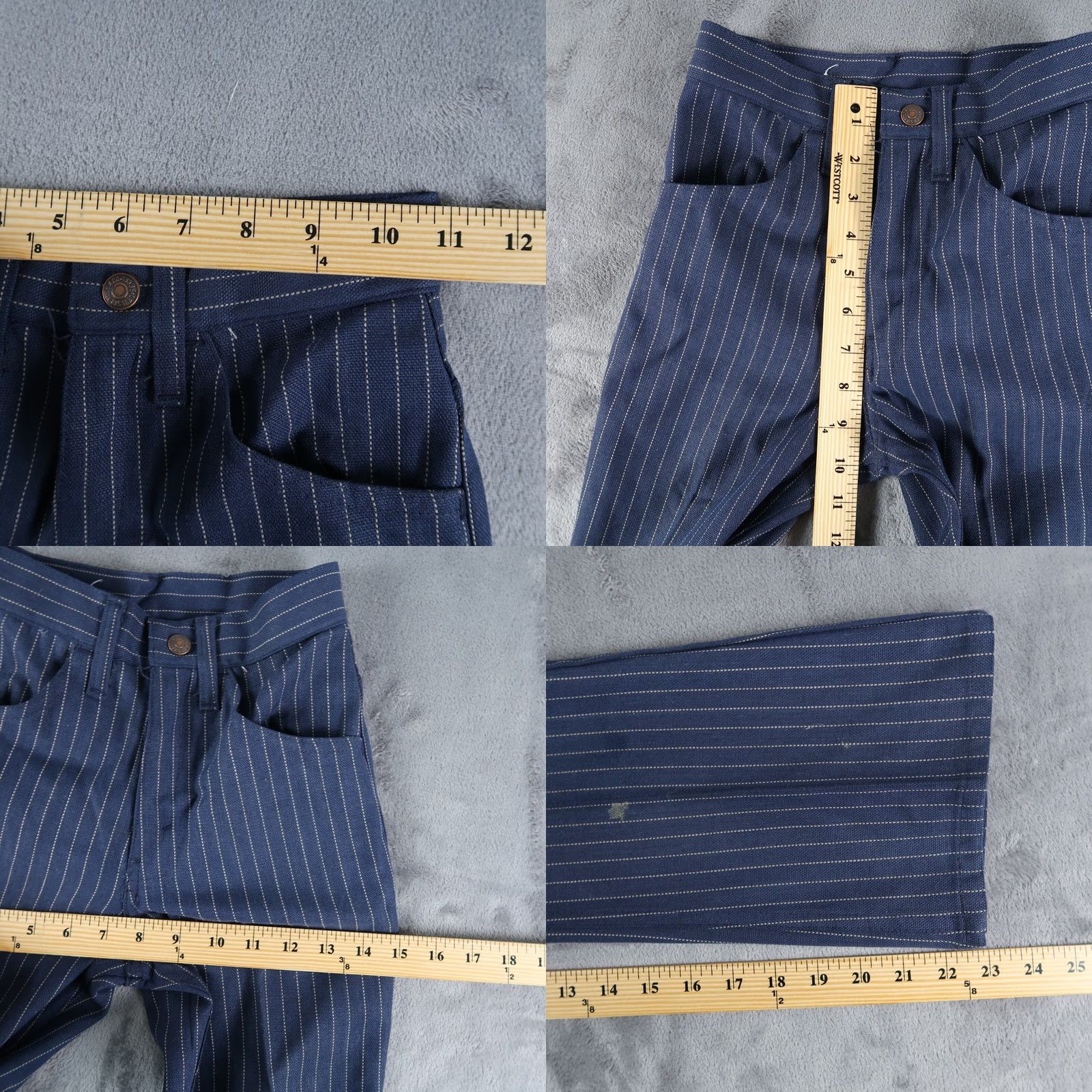 Levi's VINTAGE Levi's Big E Students Sta-Prest Striped Flare Slacks 21x23 Made USA Levi's Shirt Pants Mens Size ONE SIZE - 8 Thumbnail