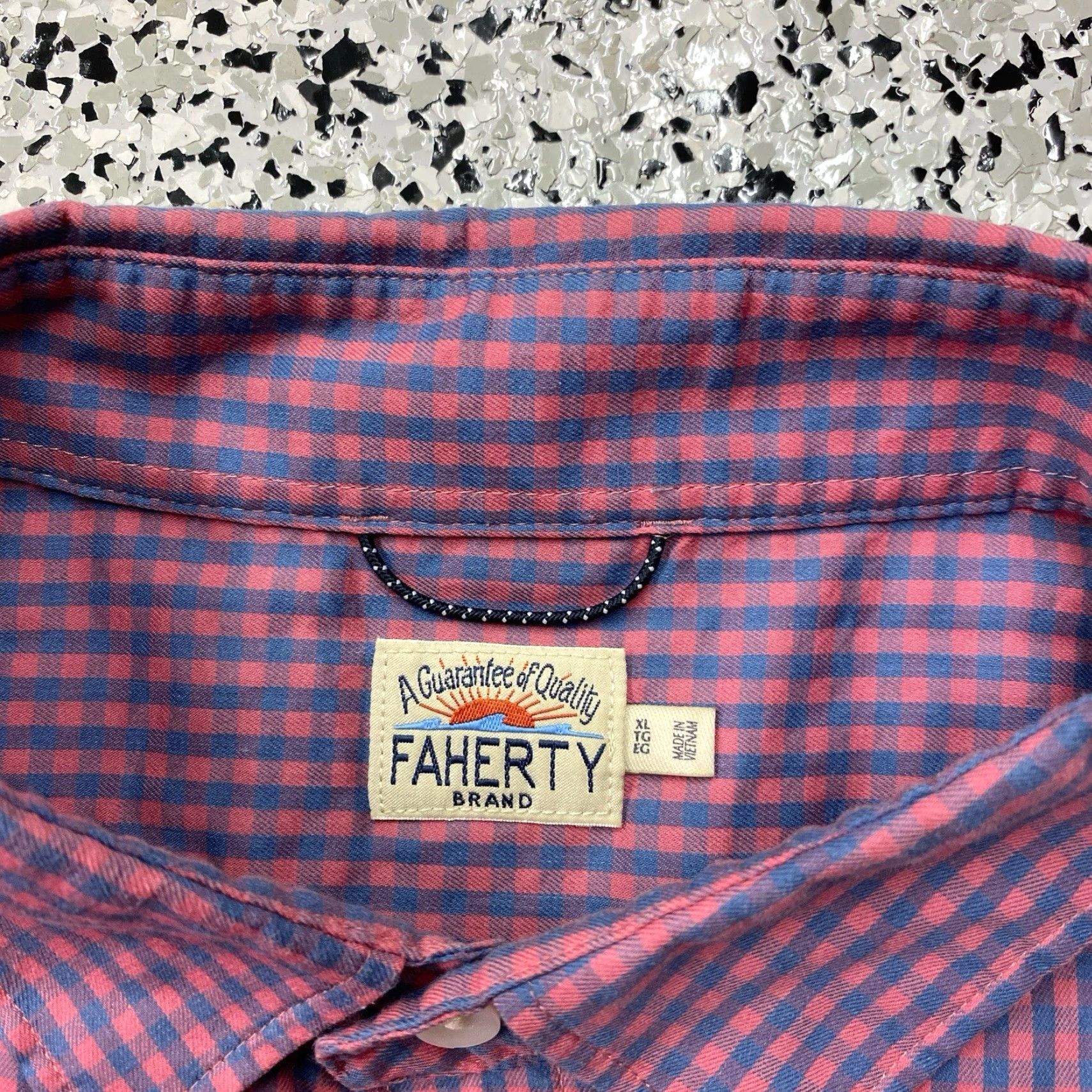 Faherty Faherty Shirt Mens XL Pink Blue Gingham Button Down Casual Size US XL / EU 56 / 4 - 2 Thumbnail