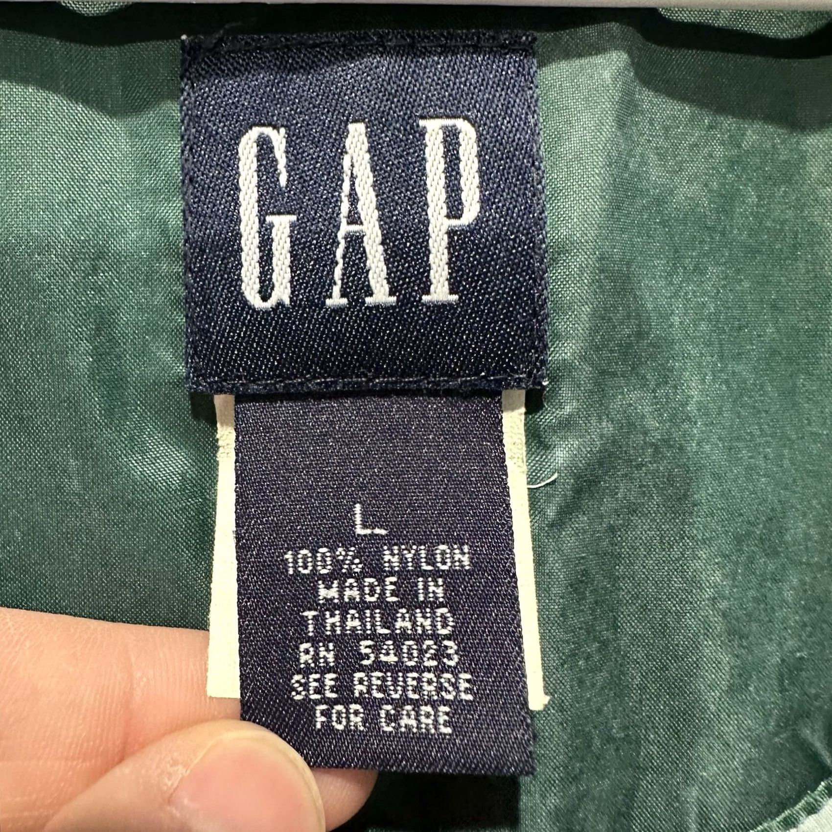 Gap VINTAGE Gap Jacket Mens Large Green Anorak Hooded Winter Outdoors Pocket Zipper EUC Size US L / EU 52-54 / 3 - 4 Thumbnail