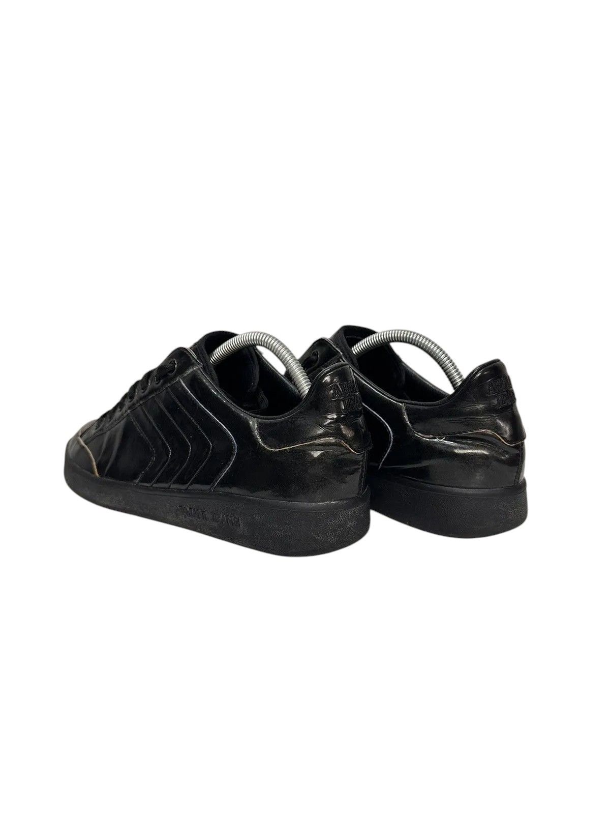 Armani Vintage Armani Black Leather Sneakers Low Top 42.5 Size US 9 / EU 42 - 7 Thumbnail