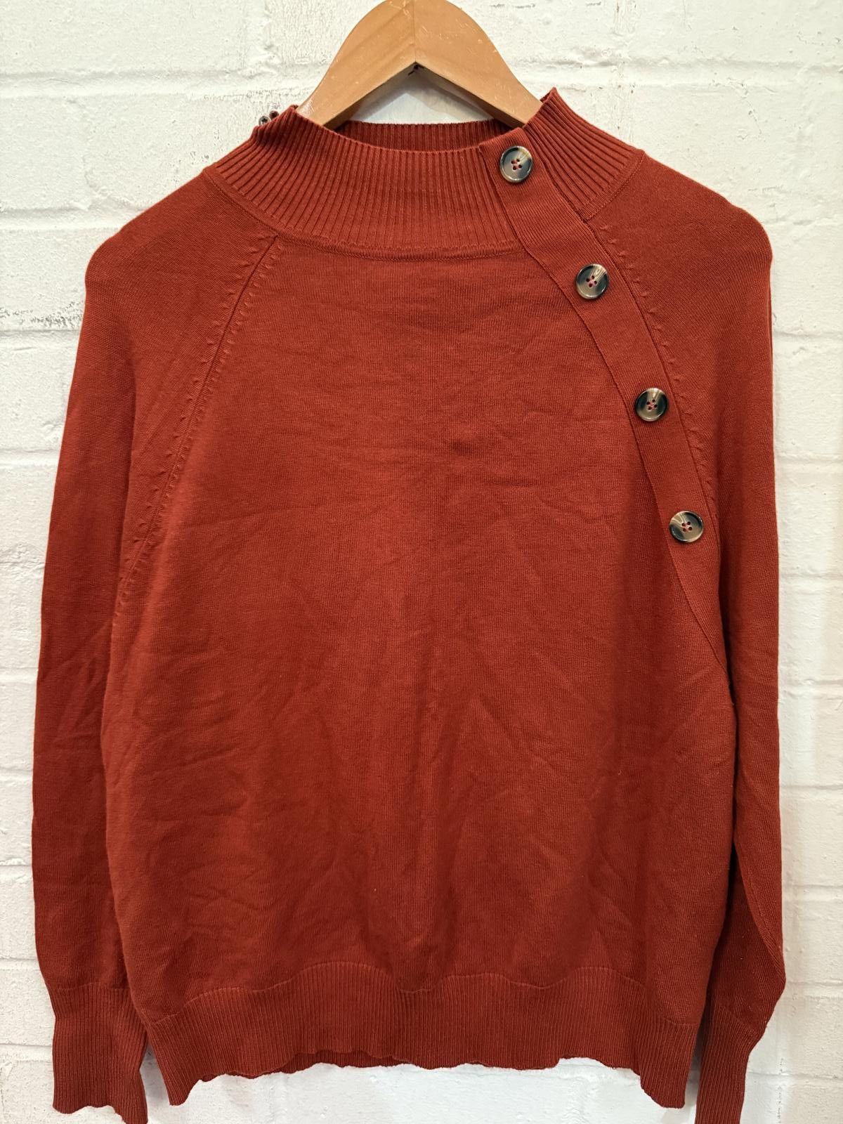Unknown London Rust Orange Button-Accent Sweater Size XS / US 0-2 / IT 36-38 - 1 Thumbnail