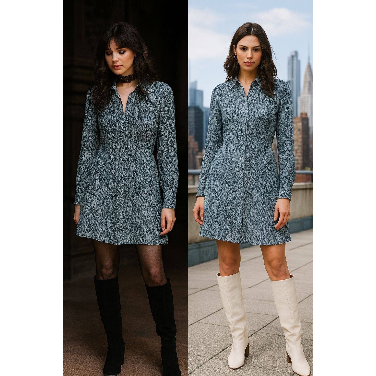 Zadig & Voltaire Zadig & Voltaire Rougi Snake Women Silk Dress XS Parisian Wh Size XS / US 0-2 / IT 36-38 - 1 Thumbnail