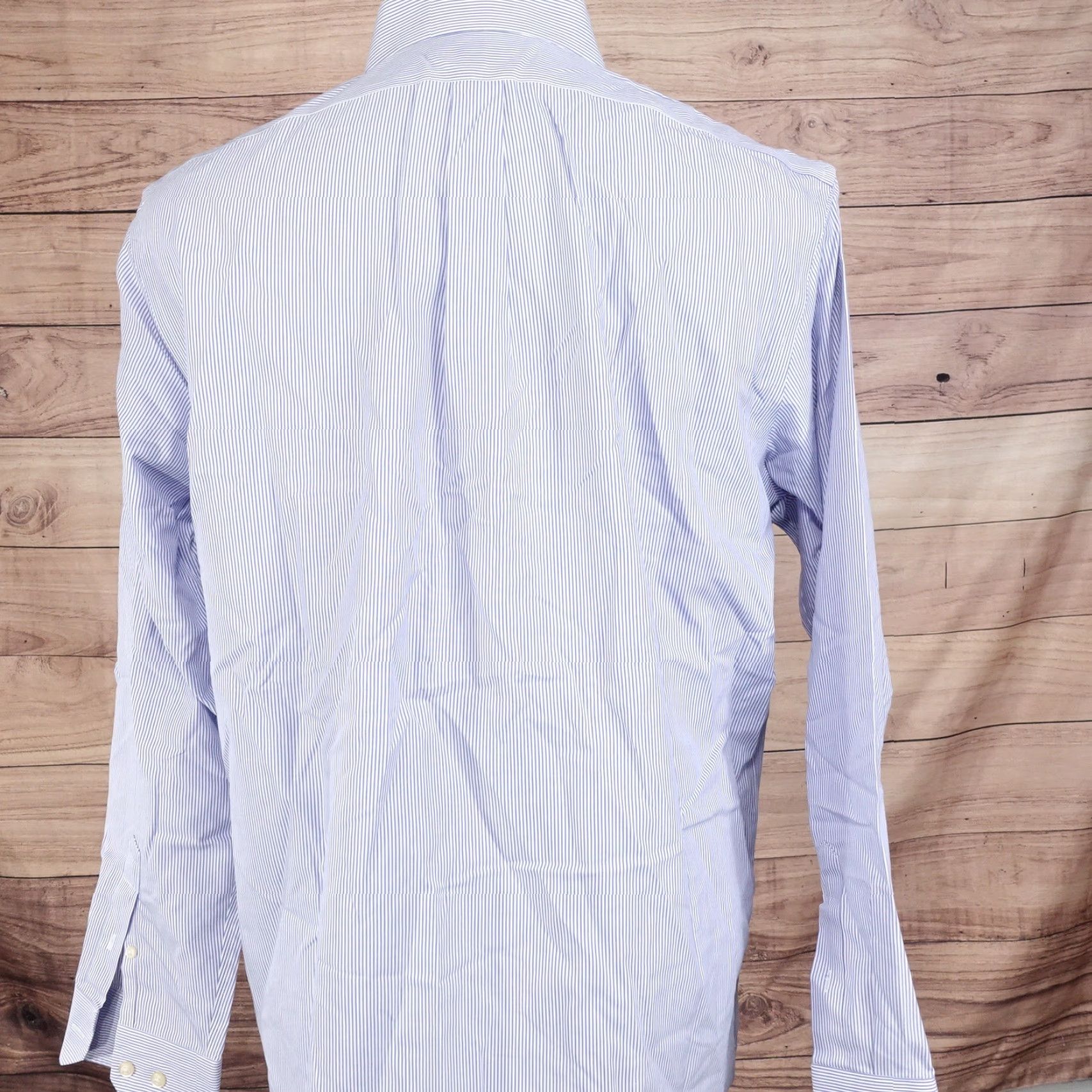 Banana Republic VINTAGE Banana Republic Men's Long Sleeve Button-Up Shirt Size L Blue Striped Cotton Casual Elegant Size US L / EU 52-54 / 3 - 4 Thumbnail