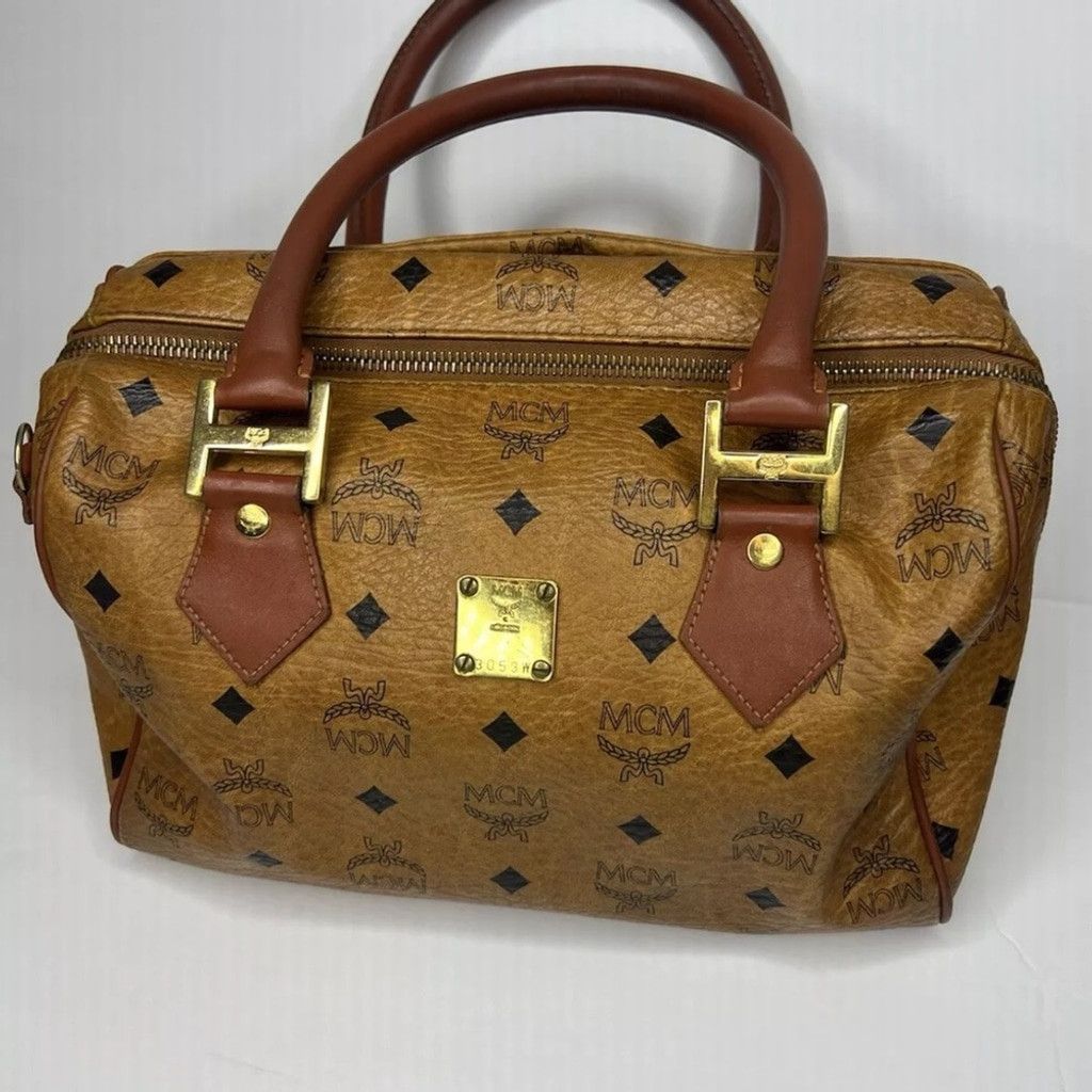 MCM MCM Monogrammed Boston Leather Bag Size ONE SIZE - 1 Thumbnail