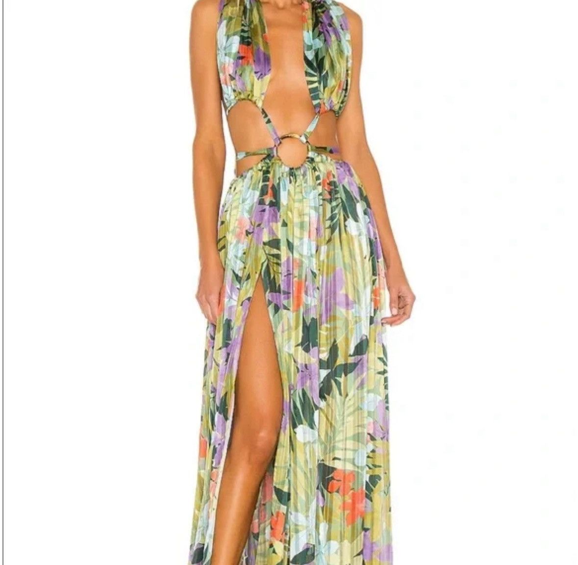Bronx and Banco NWOT BRONX AND BANCO Tropics Maxi Dress Silk cutout dress XS Size XS / US 0-2 / IT 36-38 - 1 Thumbnail