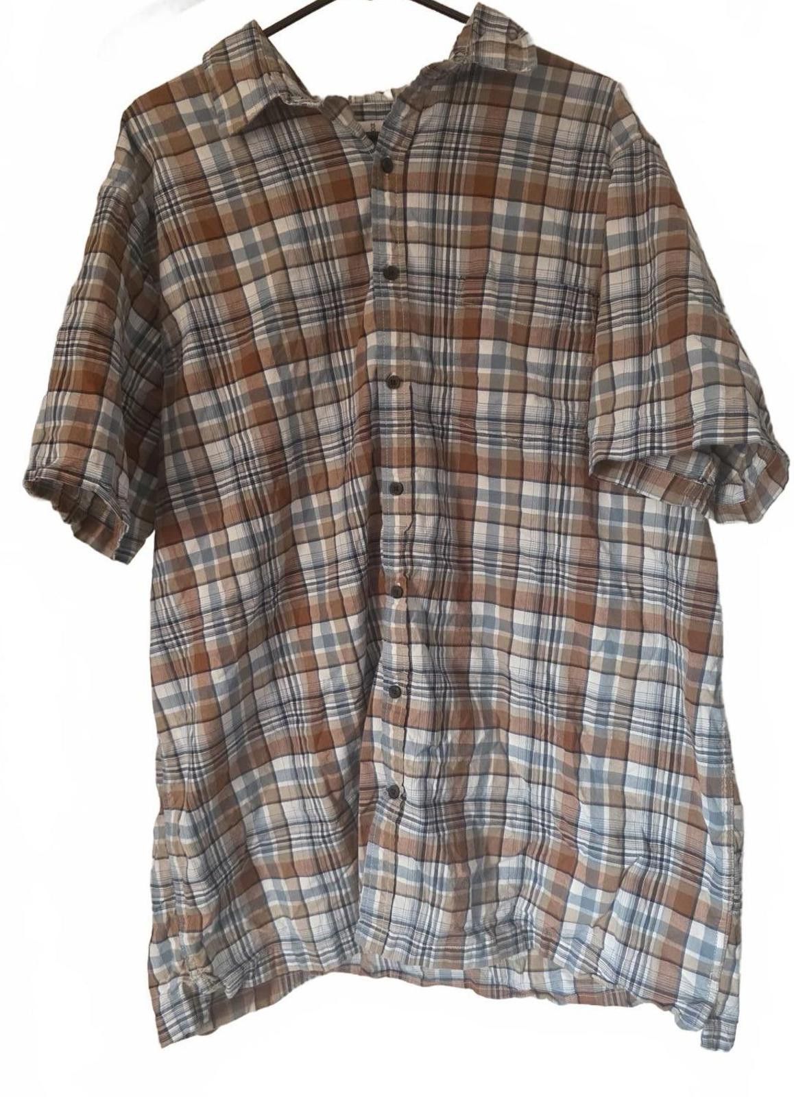 Unknown London Mutual Weave Men's Short Sleeve Plaid Button-Up Shirt 2X LT Size US XXL / EU 58 / 5 - 3 Thumbnail