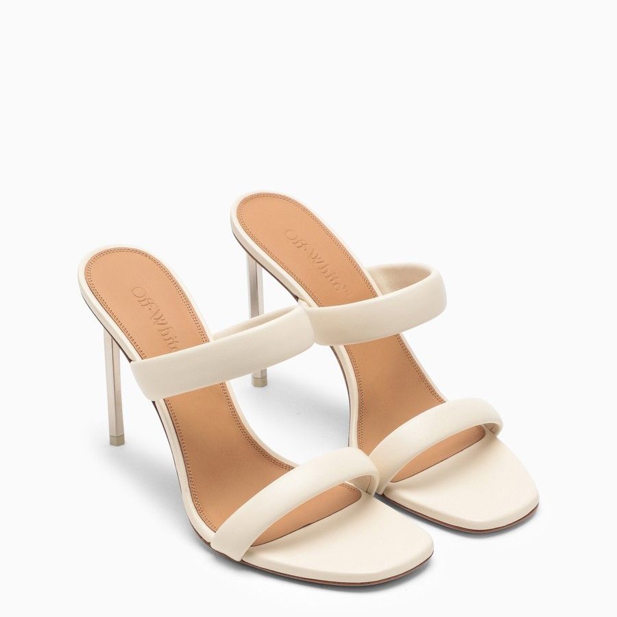Off-White o1d2blof0924 High Leather Sandal in White Size US 6 / IT 36 - 2 Thumbnail