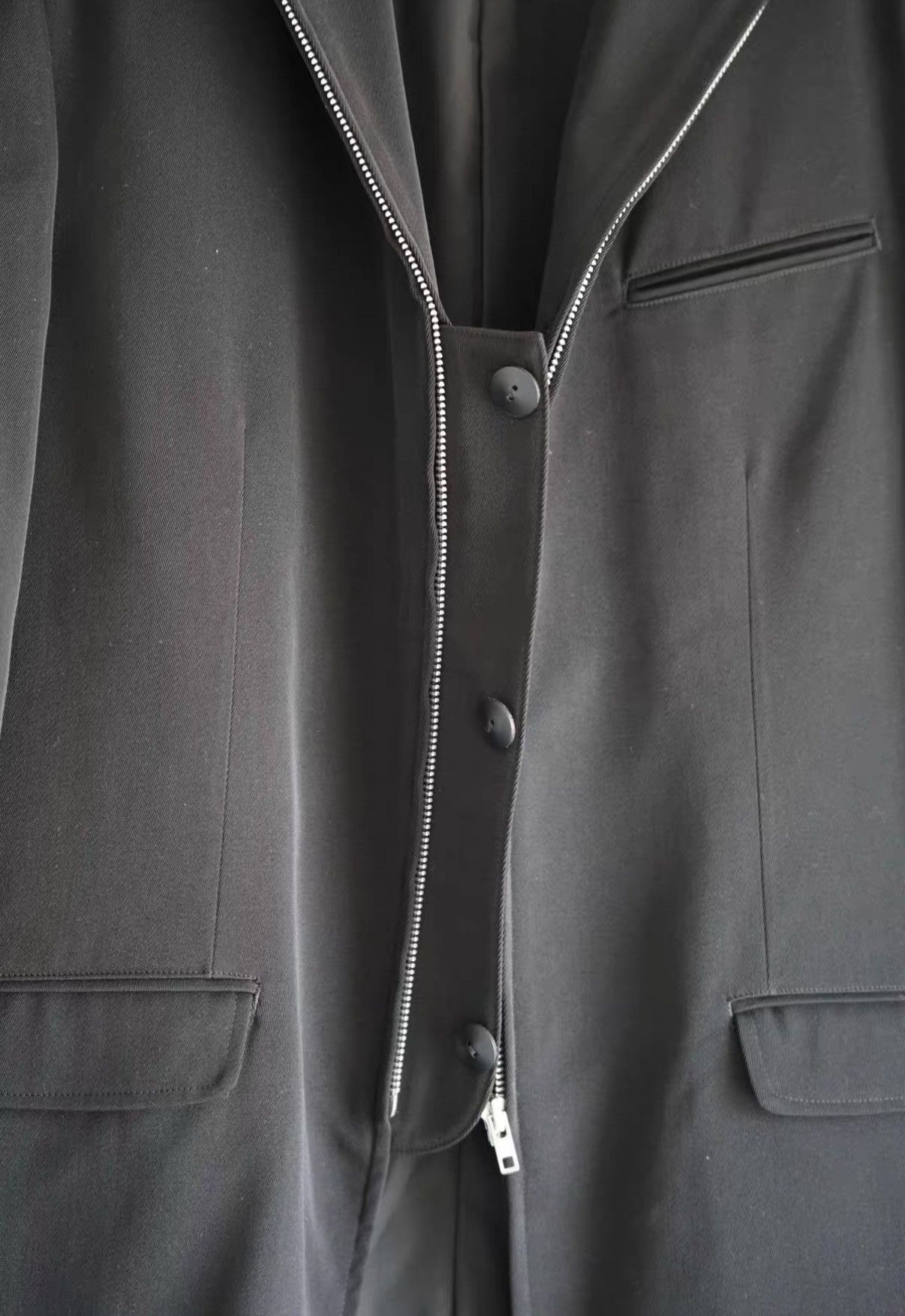 Yohji Yamamoto Yohji Yamamoto 02AW Leather Button Zip Blazer J4 Size US M / EU 48-50 / 2 - 5 Thumbnail