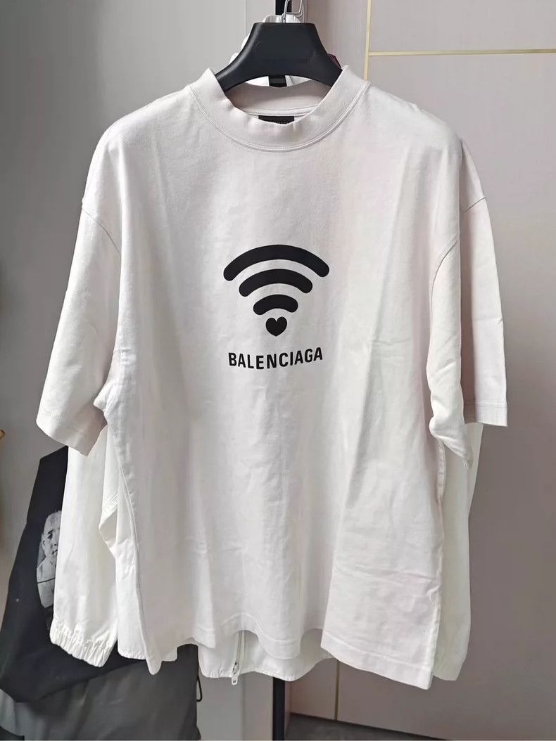 Balenciaga Love wifi made old short sleeve T-shirt