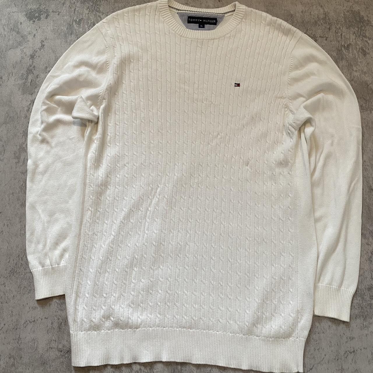 Tommy Hilfiger White Tommy Hilfiger knit sweater Size US XL / EU 56 / 4 - 1 Thumbnail