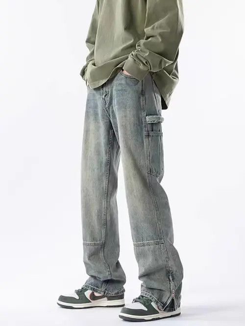 Japanese Brand Kin High Street Vintage Loose Fit Jeans Light Blue Size US 32 / EU 48 - 3 Thumbnail