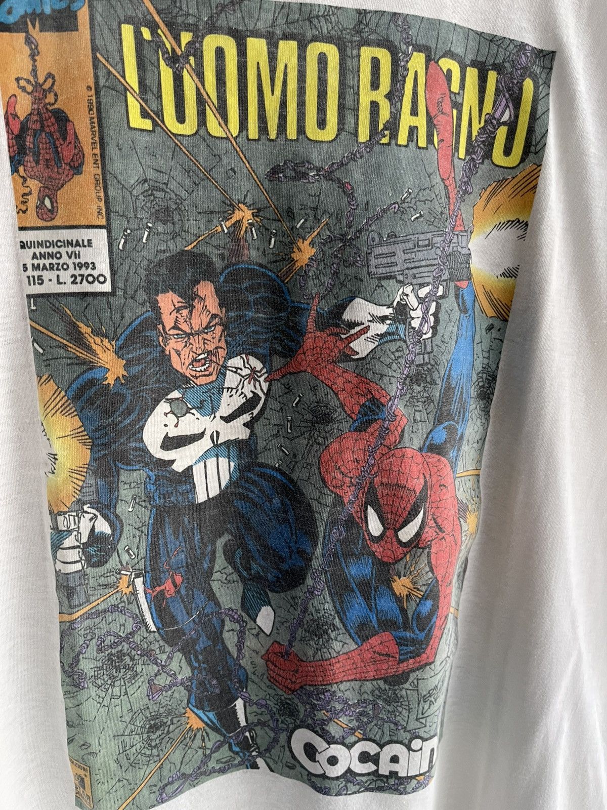 Marvel Comics Vintage Marvel 1993 Spiderman “italian issue” t shirt Size US XL / EU 56 / 4 - 3 Thumbnail