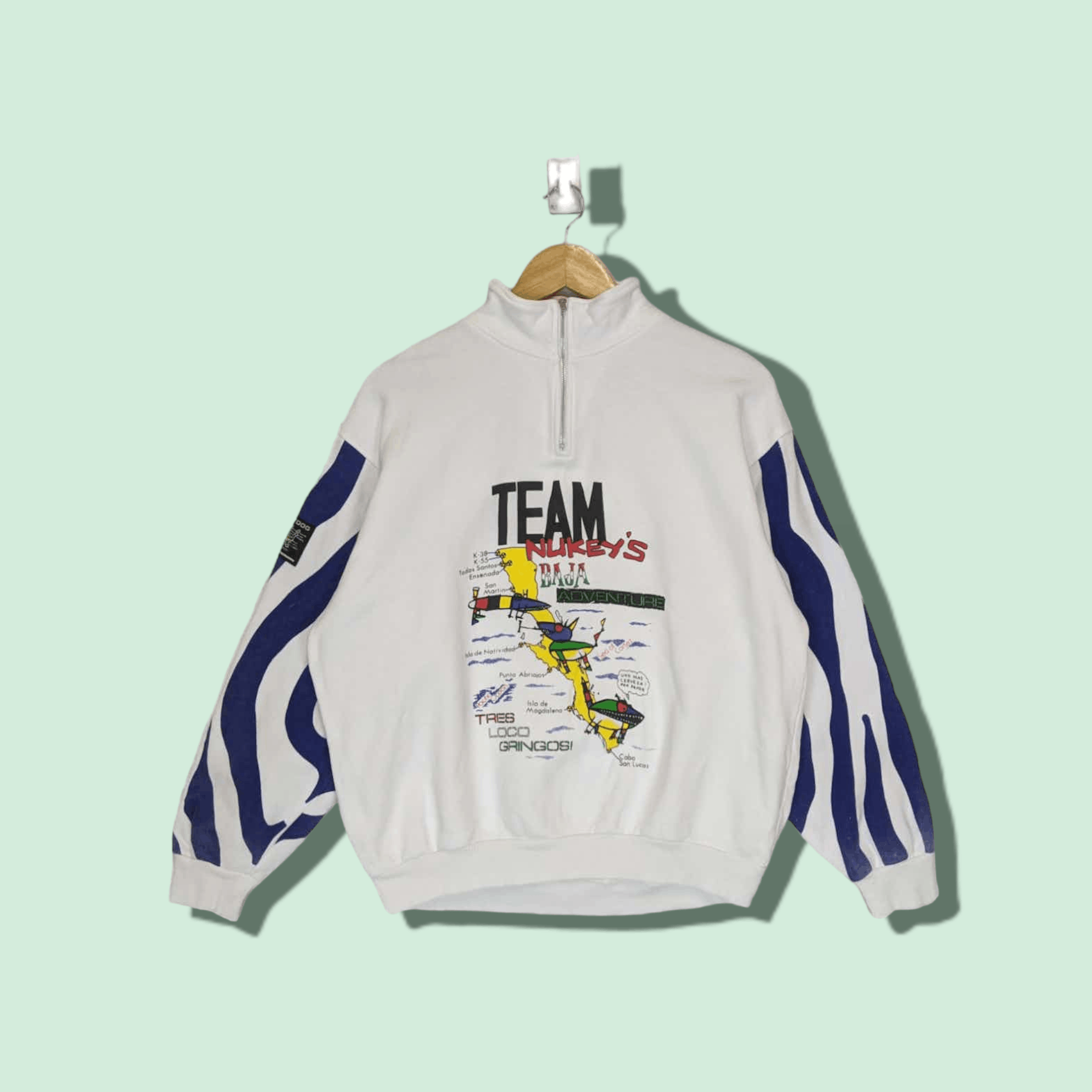 80's NUKEY DOG Teams USA Baja Adventure Surfwear Sweatshirt