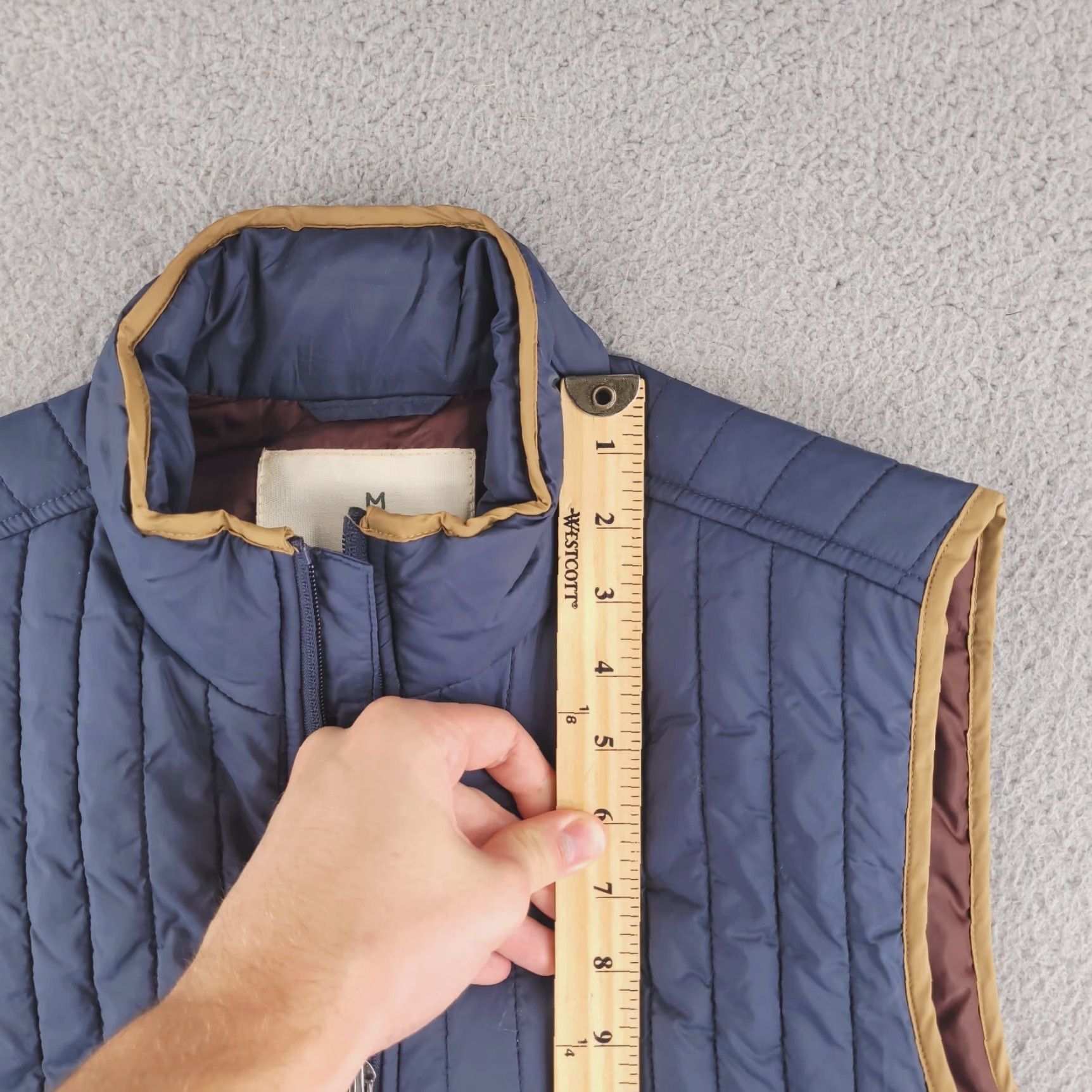 Vintage Mutual Weave Jacket Mens Medium Puffer Sleeveless Vest Ribbed Packable Blue Jacket Mens Size US M / EU 48-50 / 2 - 6 Thumbnail
