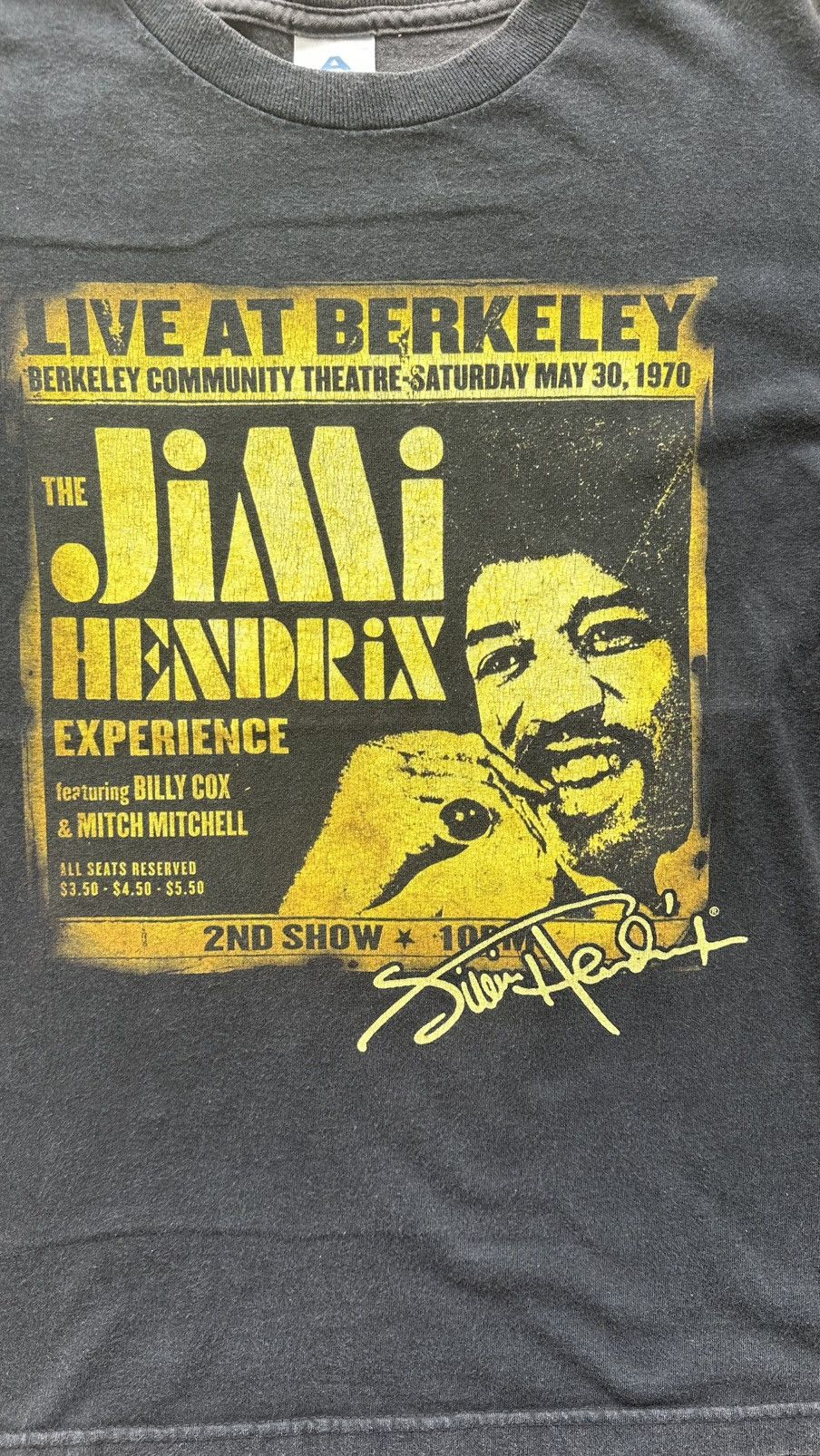 Band Tees × Vintage VINTAGE THE JIMI HENDRIX LIVE AR BERKELEY TEE Size US S / EU 44-46 / 1 - 2 Thumbnail