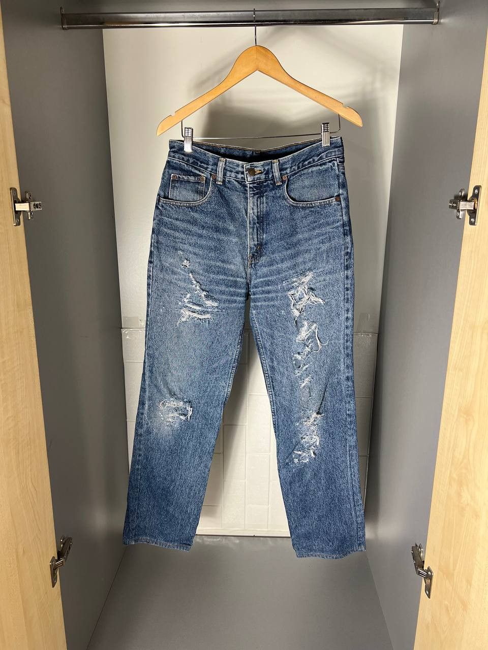 Levi's Vintage Clothing VERY RARE LEVI’S 627 DENIM DESIGNER RETRO JEANS Y2K 90s USA Size US 29 - 1 Thumbnail
