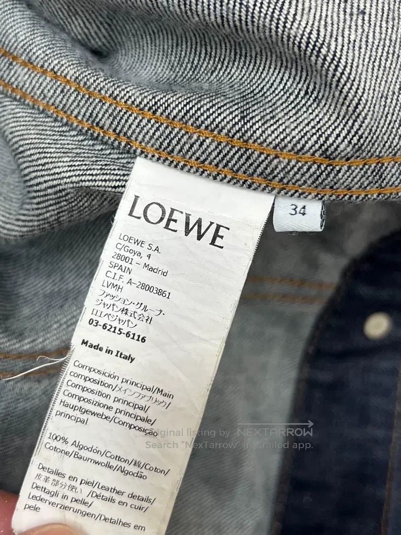 Loewe Loewe Leather Logo Denim Jacket Size XXS / US 00 / IT 34 - 5 Thumbnail