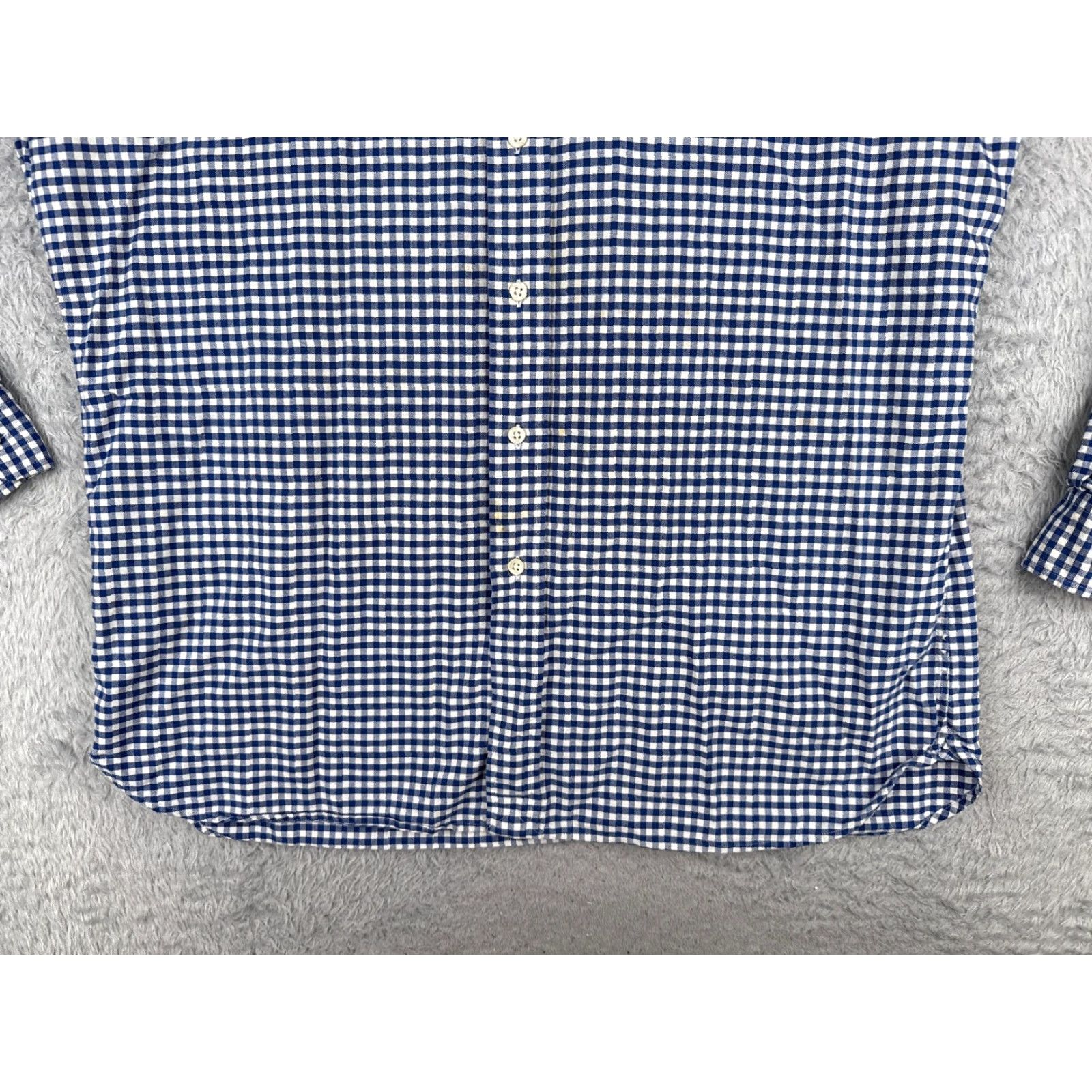Polo Ralph Lauren VINTAGE Polo Ralph Lauren Shirt Men L Blue Plaid Button-Up Long Sleeve Cotton Regular Chest 44" All Seasons Mens Size US L / EU 52-54 / 3 - 5 Thumbnail