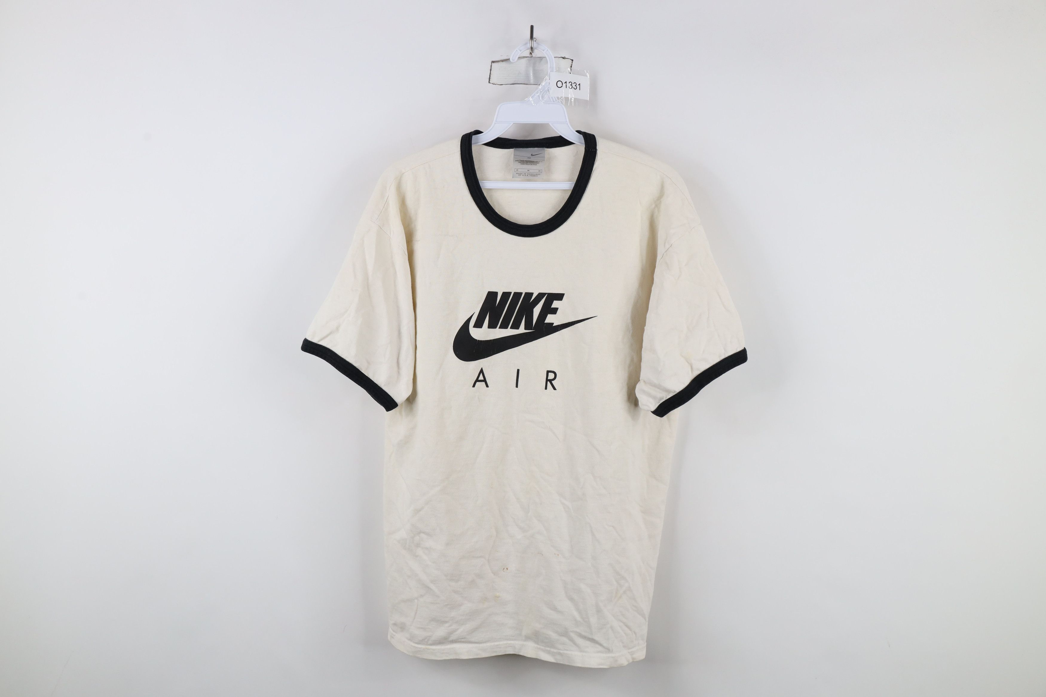 Nike × Vintage Vintage Nike Air Travis Scott Big Swoosh Ringer T-Shirt Size US M / EU 48-50 / 2 - 1 Thumbnail