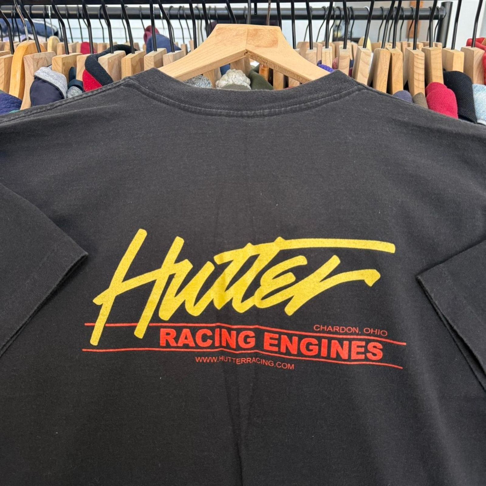 Other Vintage 90s Hutler Racing Engines Tee Black Single Stitch Size US XXL / EU 58 / 5 - 1 Thumbnail