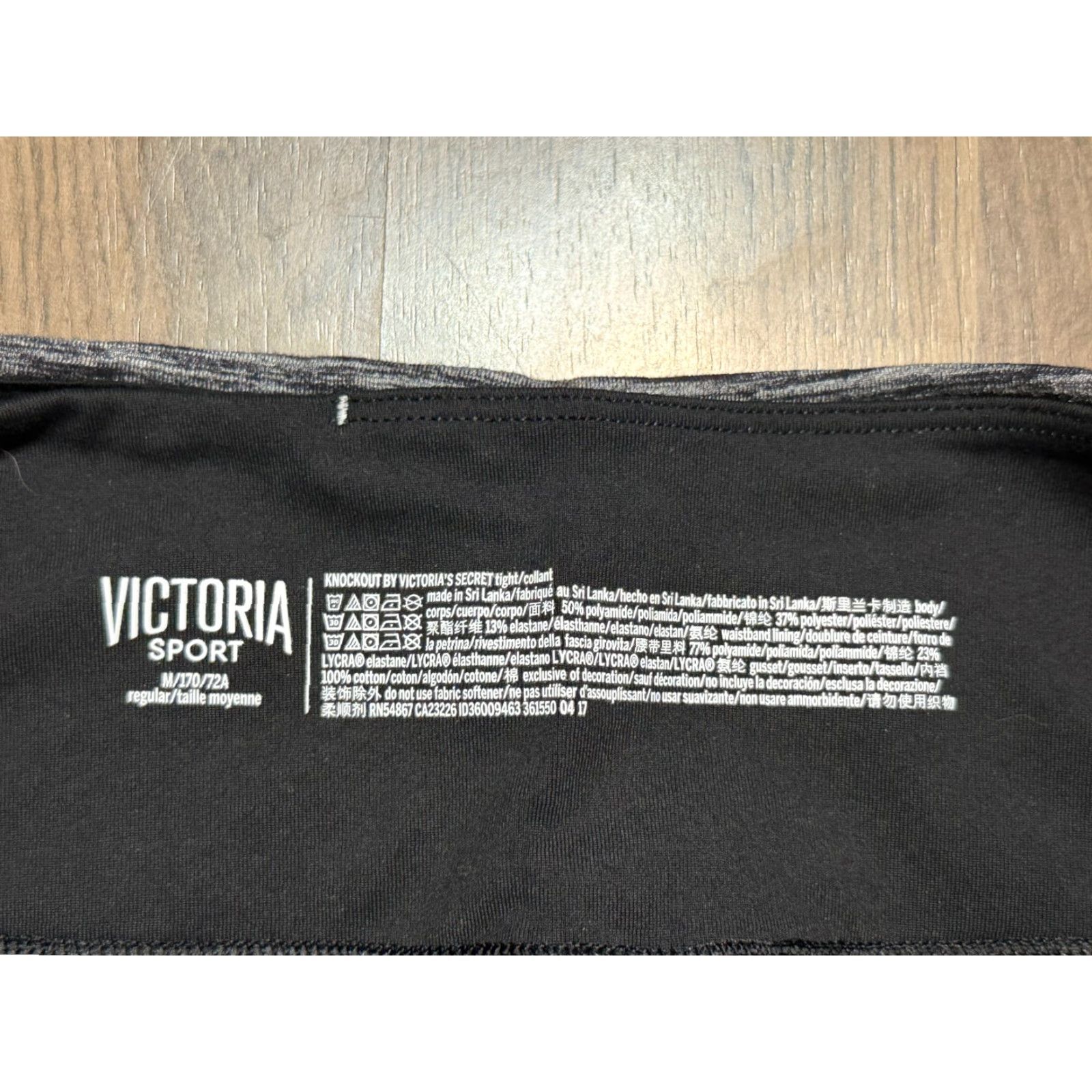 Vintage Victoria Sports Leggings Women's M Black Mid Rise Stretch Size 32" / US 10 / IT 46 - 4 Thumbnail