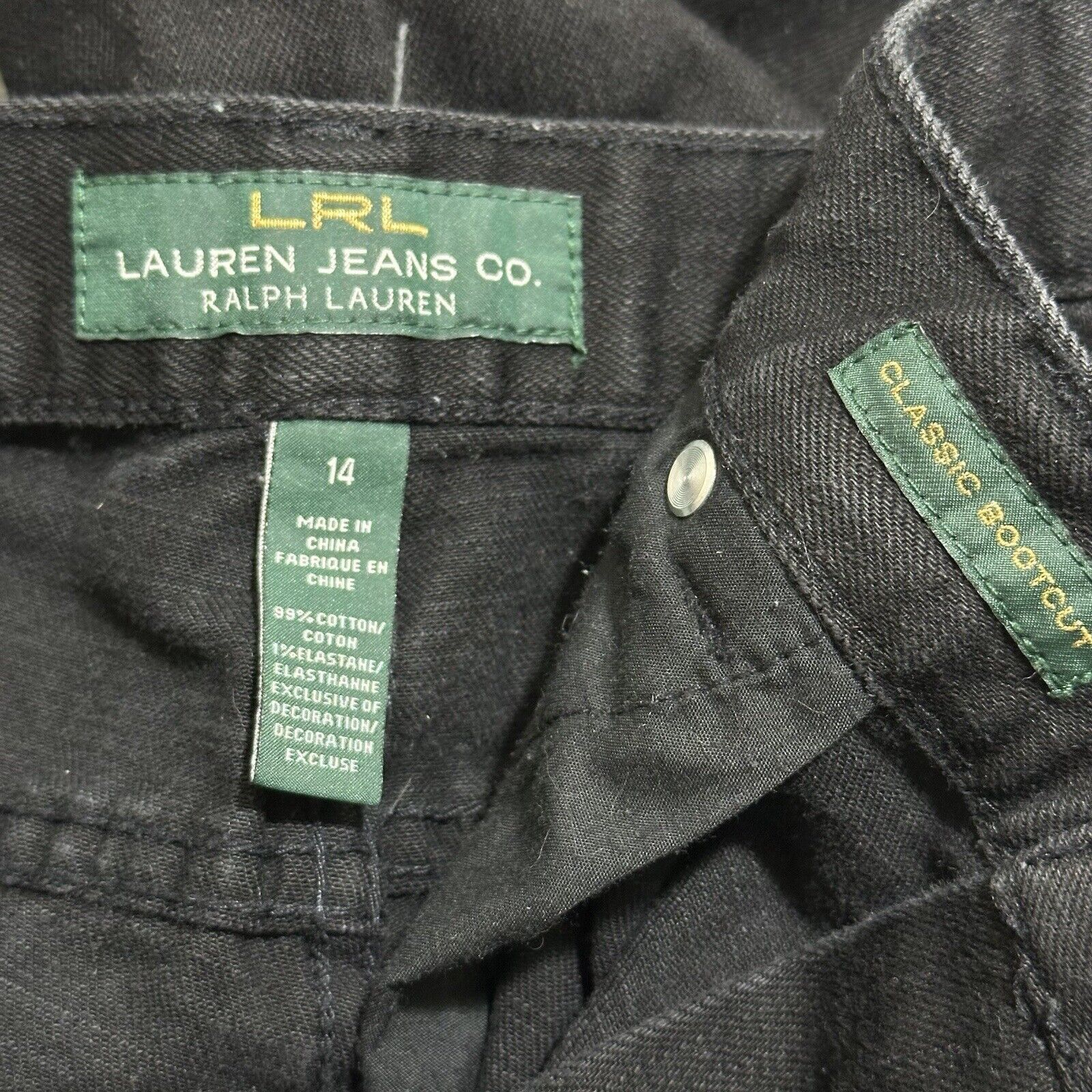 Lauren Ralph Lauren Lauren Ralph Lauren LRL 14 Bootcut Black Jeans (36x28) Size 36" / US 14 / IT 50 - 5 Thumbnail