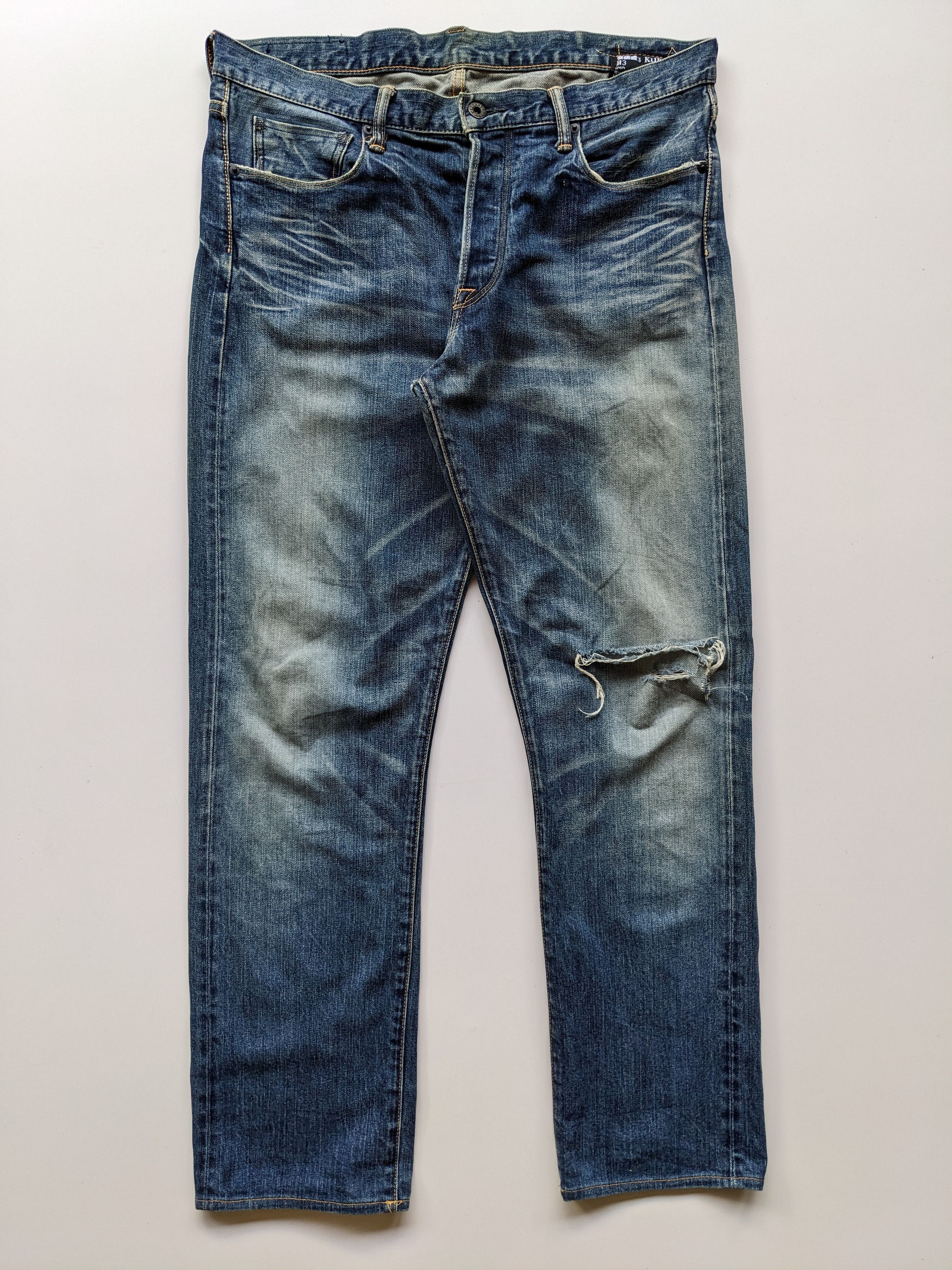 KURO KURO Diamante distressed jean Size US 35 - 1 Thumbnail