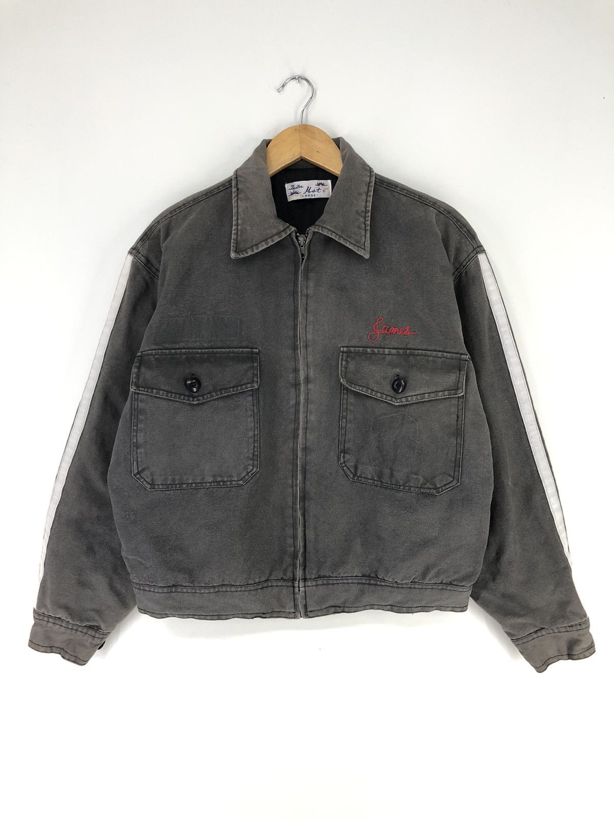 Japanese Brand Vintage Japanese Brand Tailor Hot Duck Canvas Faded Jacket Size US L / EU 52-54 / 3 - 1 Thumbnail