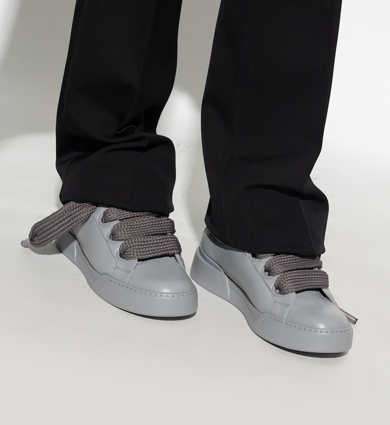 Dolce & Gabbana DOLCE & GABBANA SNK gray Mega Skate leather sneakers Size US 9 / EU 42 - 2 Thumbnail