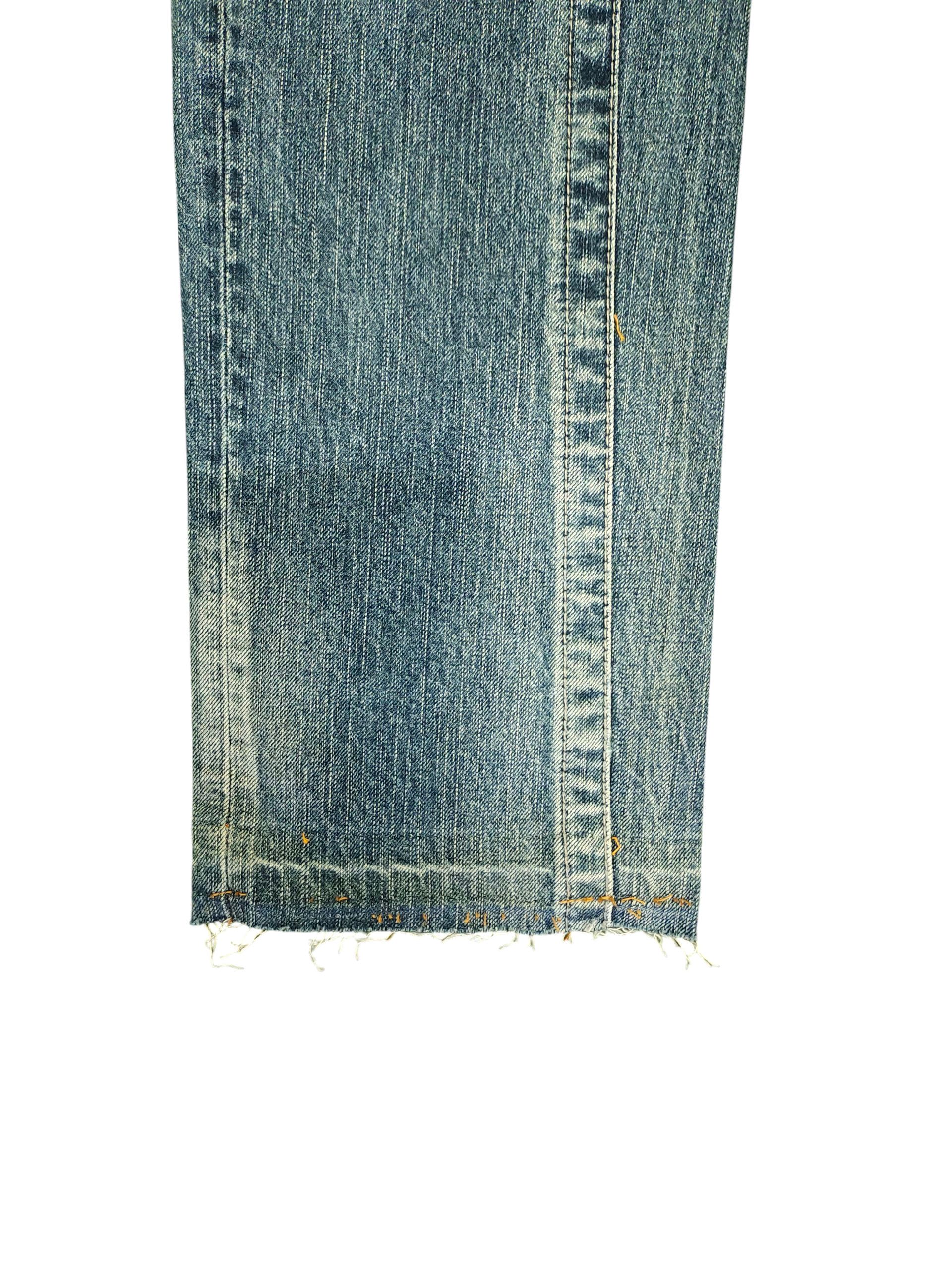 Undercover Vintage 90s Blue Way Clawmark Distress Faded Denim Jeans Size US 32 / EU 48 - 6 Thumbnail