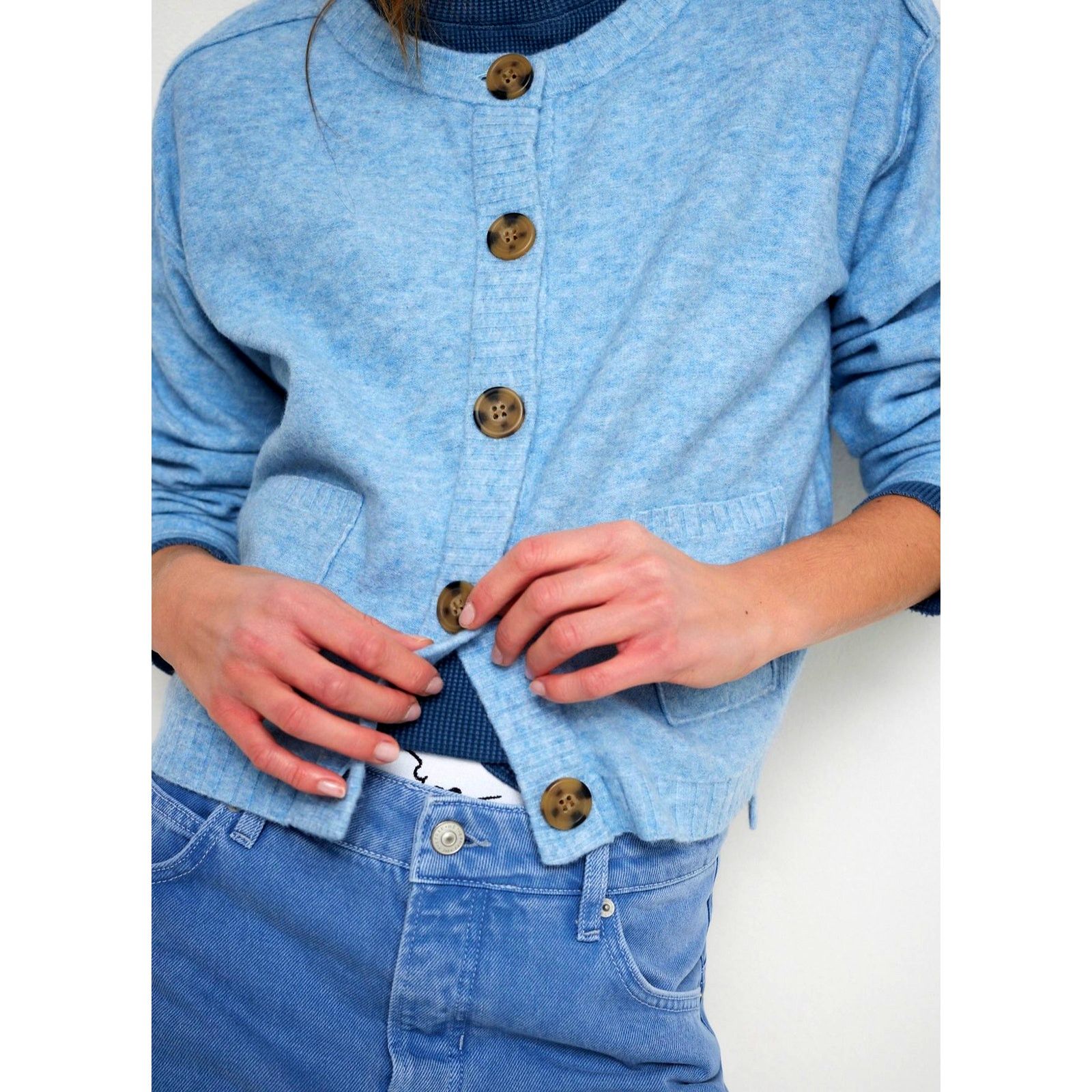 Free People Free People Luna Cardigan Clouds Heather Size L Size L / US 10 / IT 46 - 3 Thumbnail