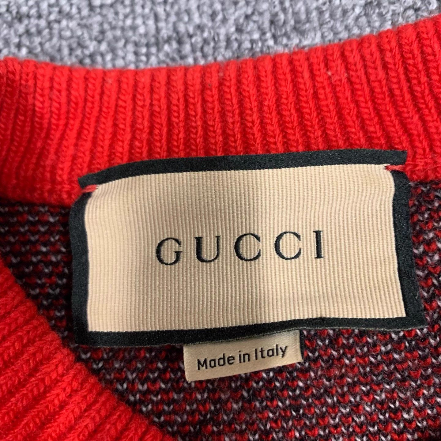 Gucci GUCCI Red Squirrel GG Wool Sweater M 95 New Size US M / EU 48-50 / 2 - 6 Thumbnail