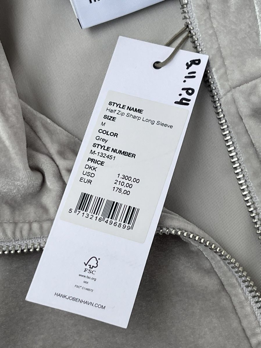 Han Kjobenhavn !DS! SS22 Han Kjobenhavn Half Zip Sharp Grey Long Sleeve Size US M / EU 48-50 / 2 - 20 Thumbnail
