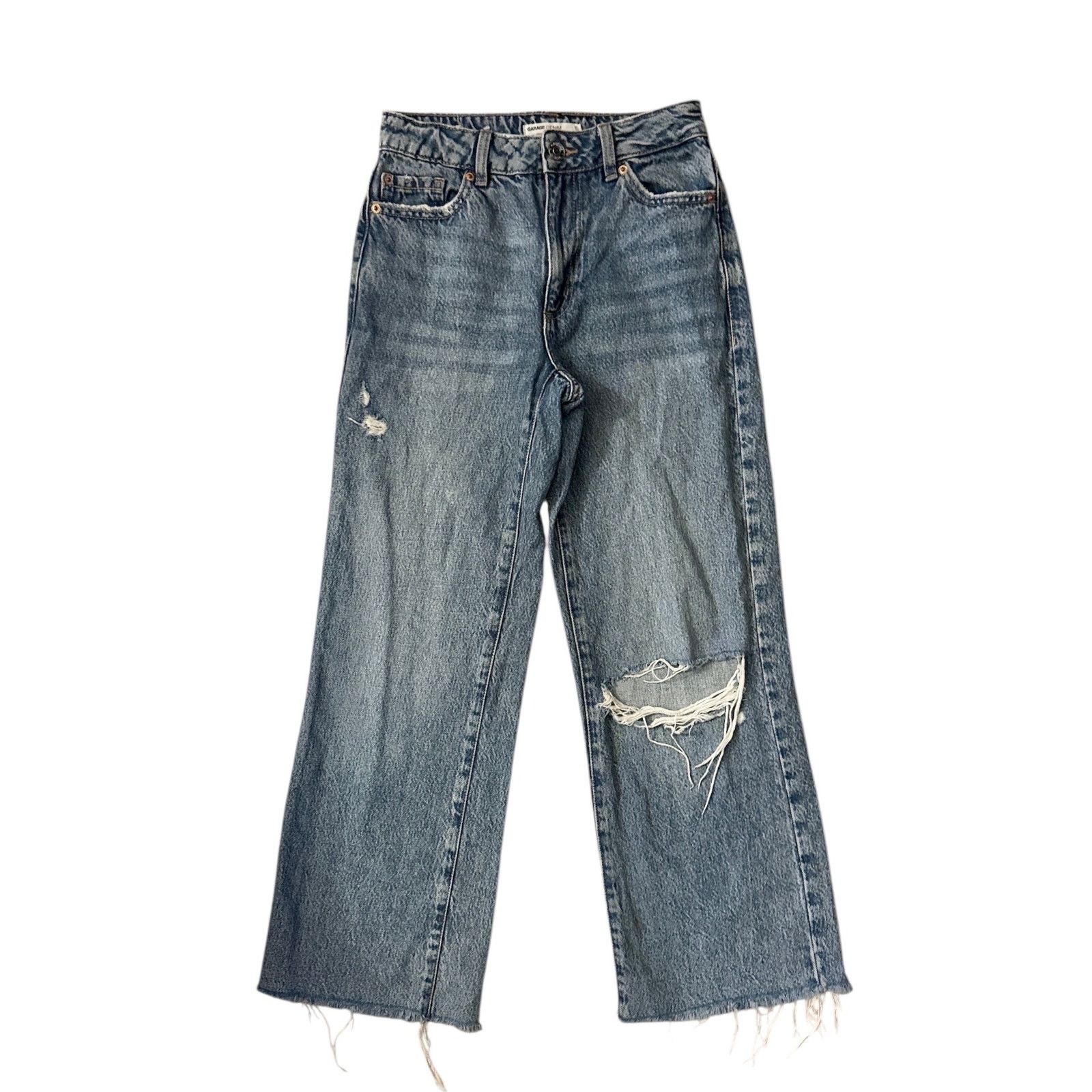 Garage Garage Denim Women’s Distressed Jumble Large Wide Leg Jean Size 24" / US 00 / IT 34 - 1 Thumbnail