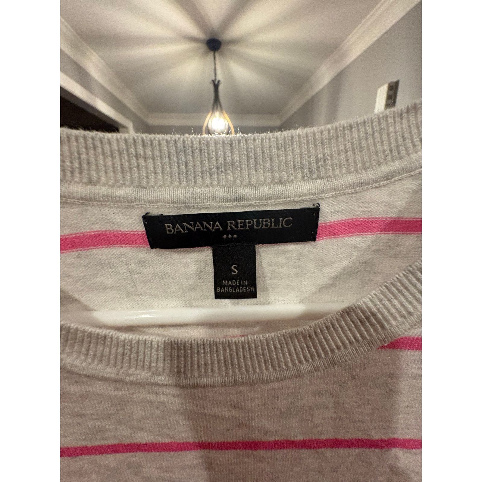 Banana Republic Banana Republic Gray Pink Striped Sweater Women’s Small Size S / US 4 / IT 40 - 3 Thumbnail