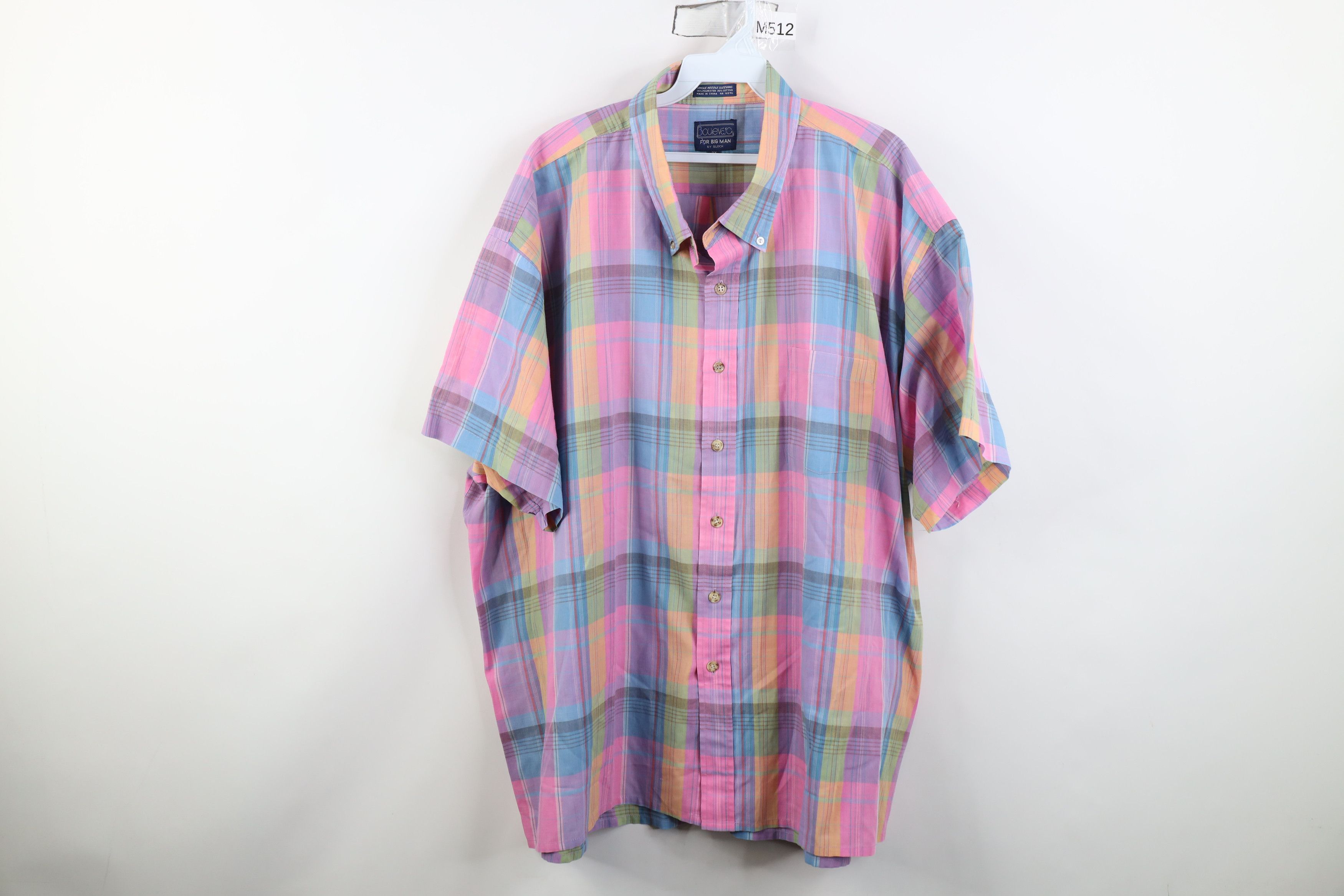 Vintage Vintage 90s Streetwear Madras Short Sleeve Button Shirt Size US XXL / EU 58 / 5 - 1 Thumbnail